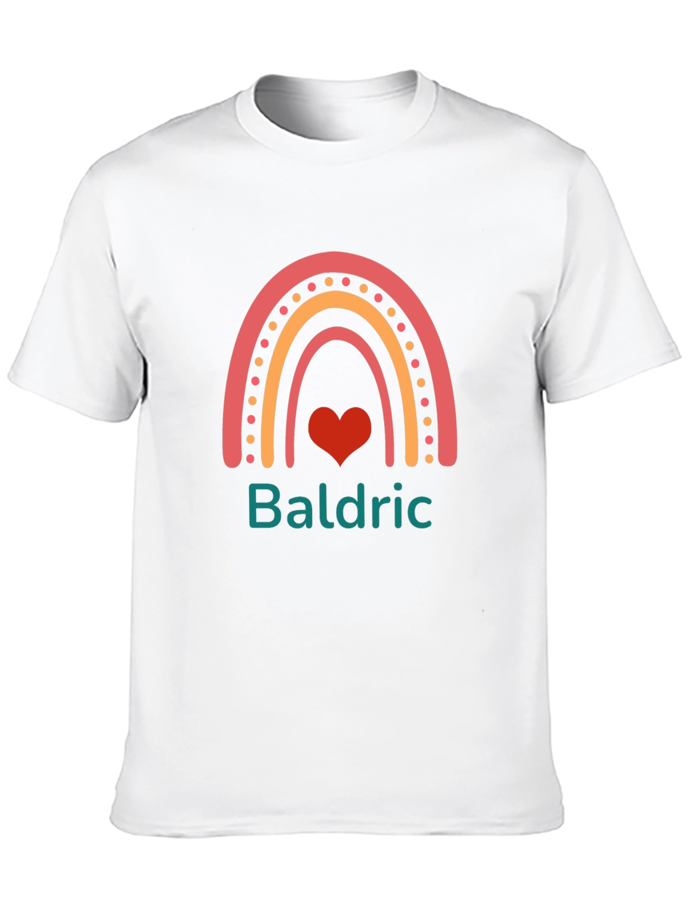 Black Baldric Rainbow Heart Personalized T-Shirt view 10