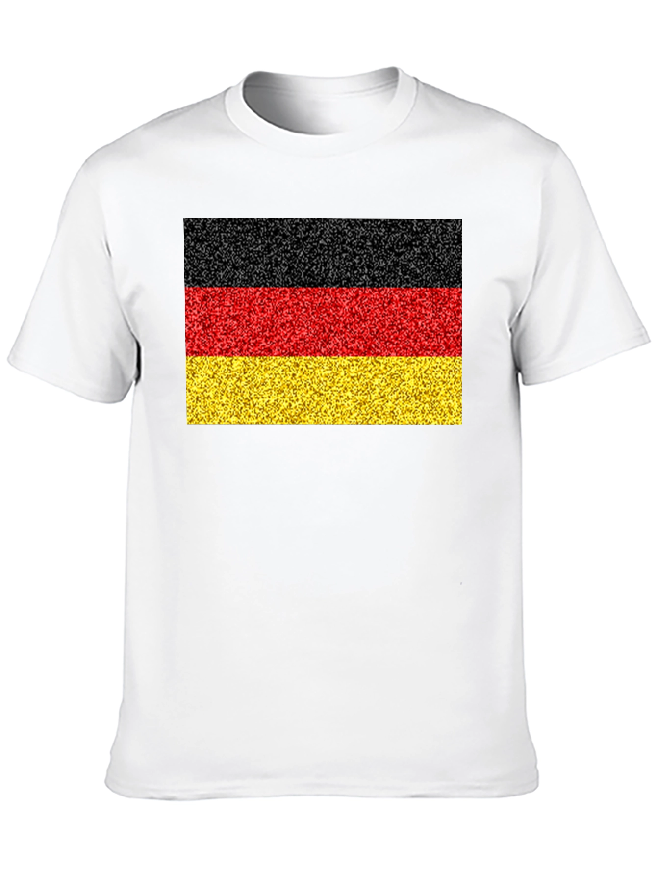 Black German Flag T-Shirt - Black Cotton Tee view 10