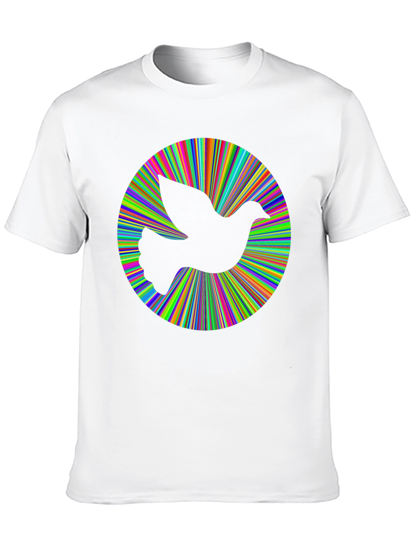 Black Peace Dove Graphic Tee - Vibrant Colors, Soft Cotton Blend view 10