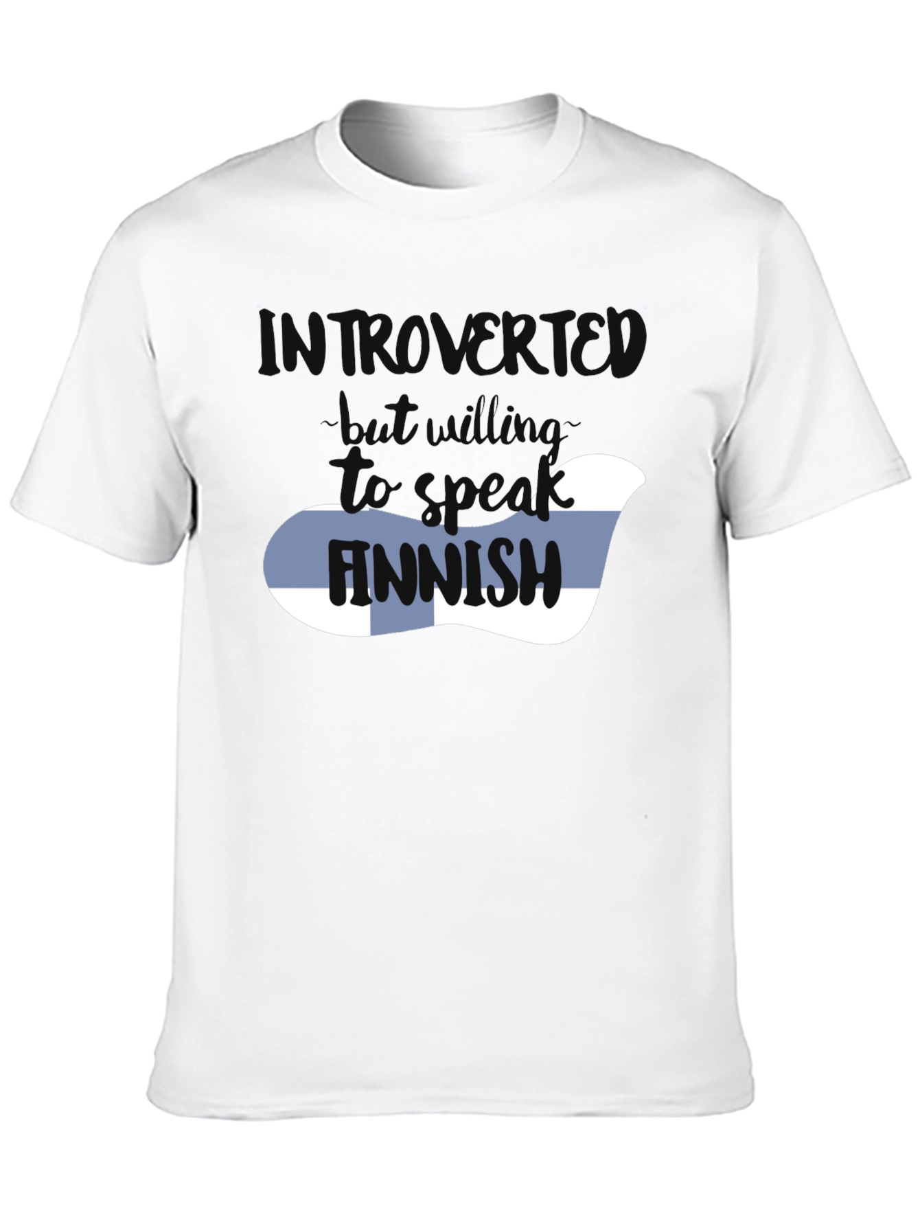 Black Introvert Finnish T-Shirt - Funny Graphic Tee view 10