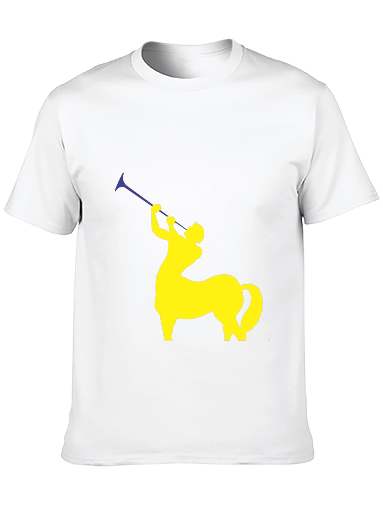 Black Centaur Trumpeter Graphic Tee - Black Cotton Shirt view 10