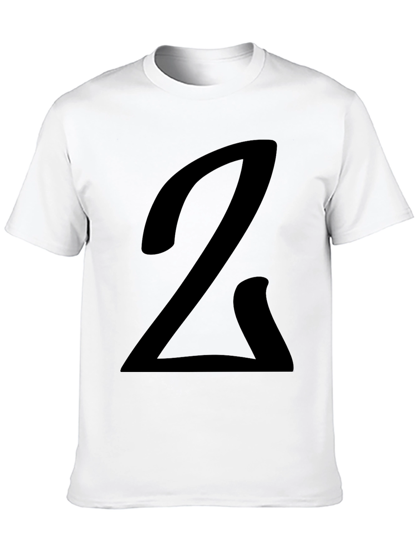 Black Bold Number 2 Graphic Black Tee - Stylish Casual Wear view 10