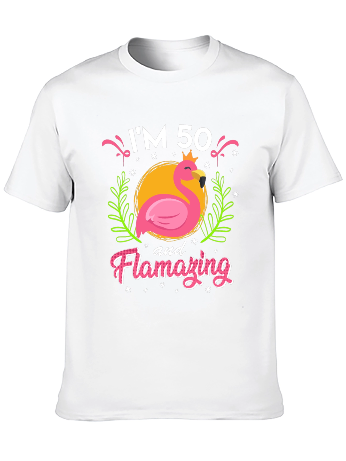 Black I'm 50 and Flamazing T-Shirt view 10
