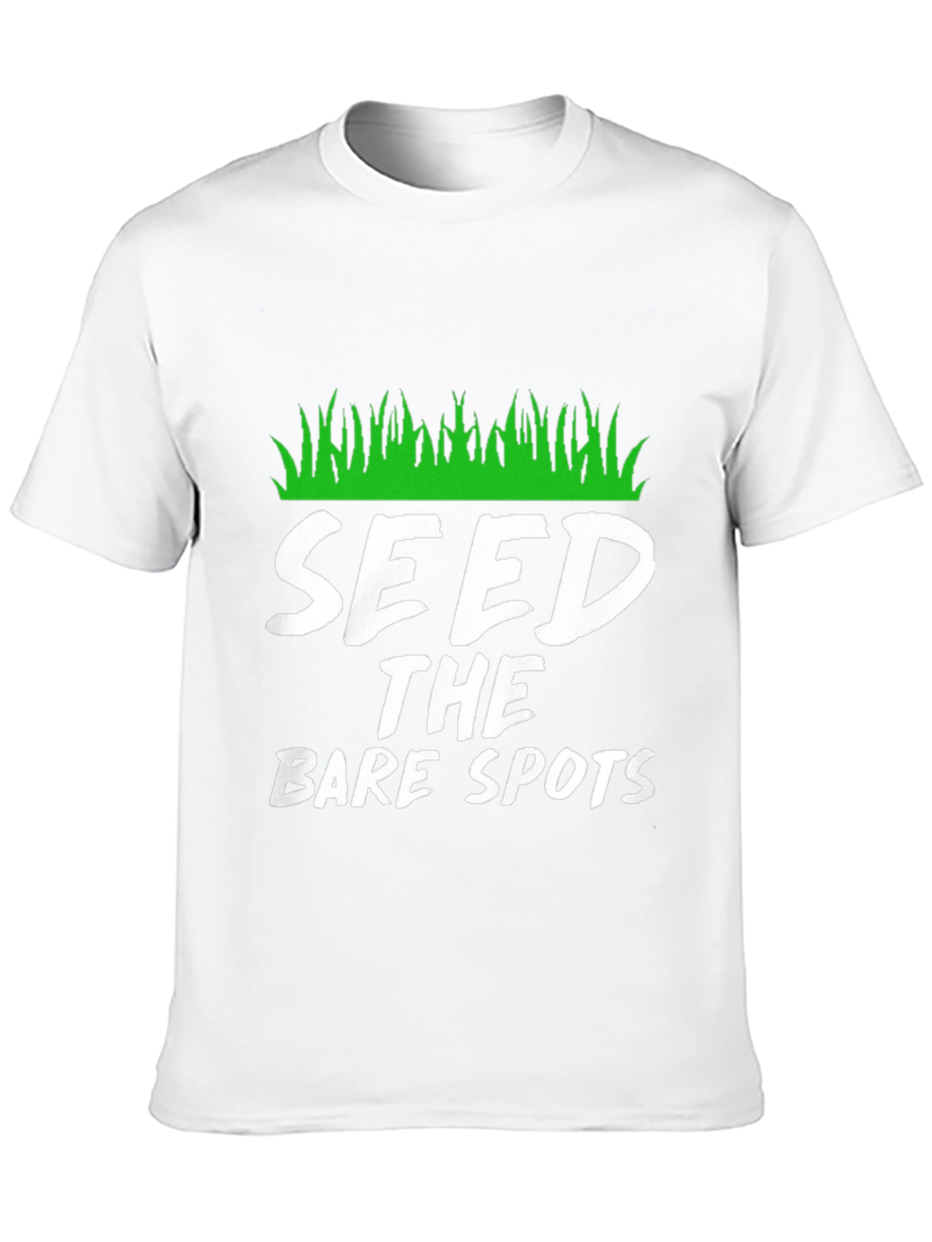 Black Seed the Bare Spots Funny Lawn Care T-Shirt view 10