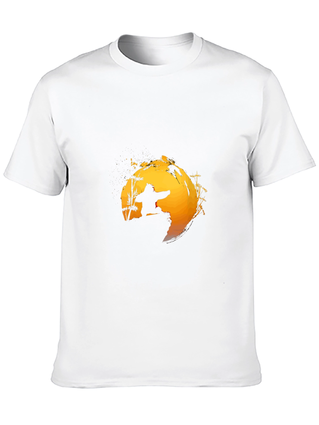 Black Kung Fu Sunset T-Shirt - Martial Arts Graphic Tee view 10