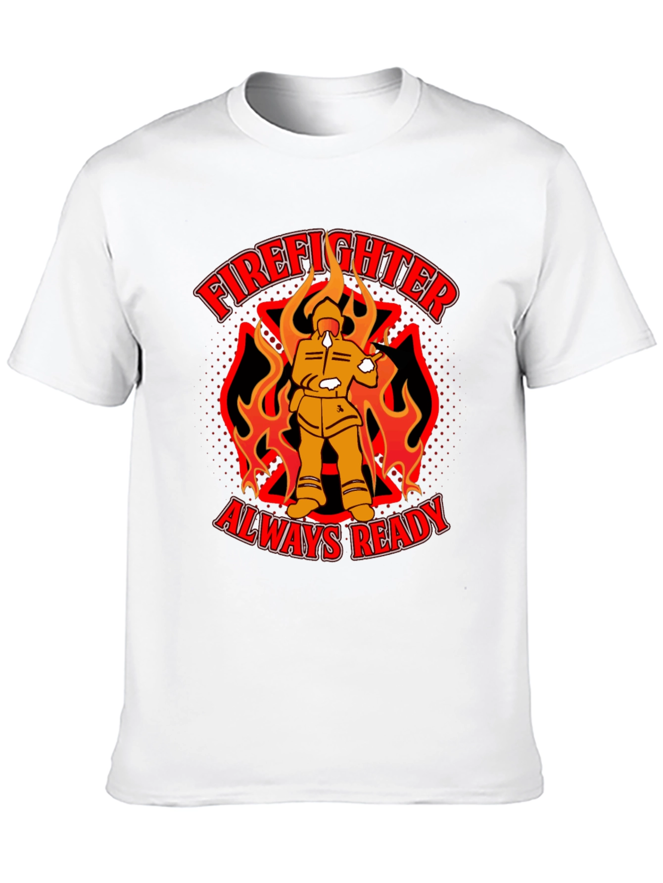 Black Firefighter Always Ready Graphic T-Shirt view 10