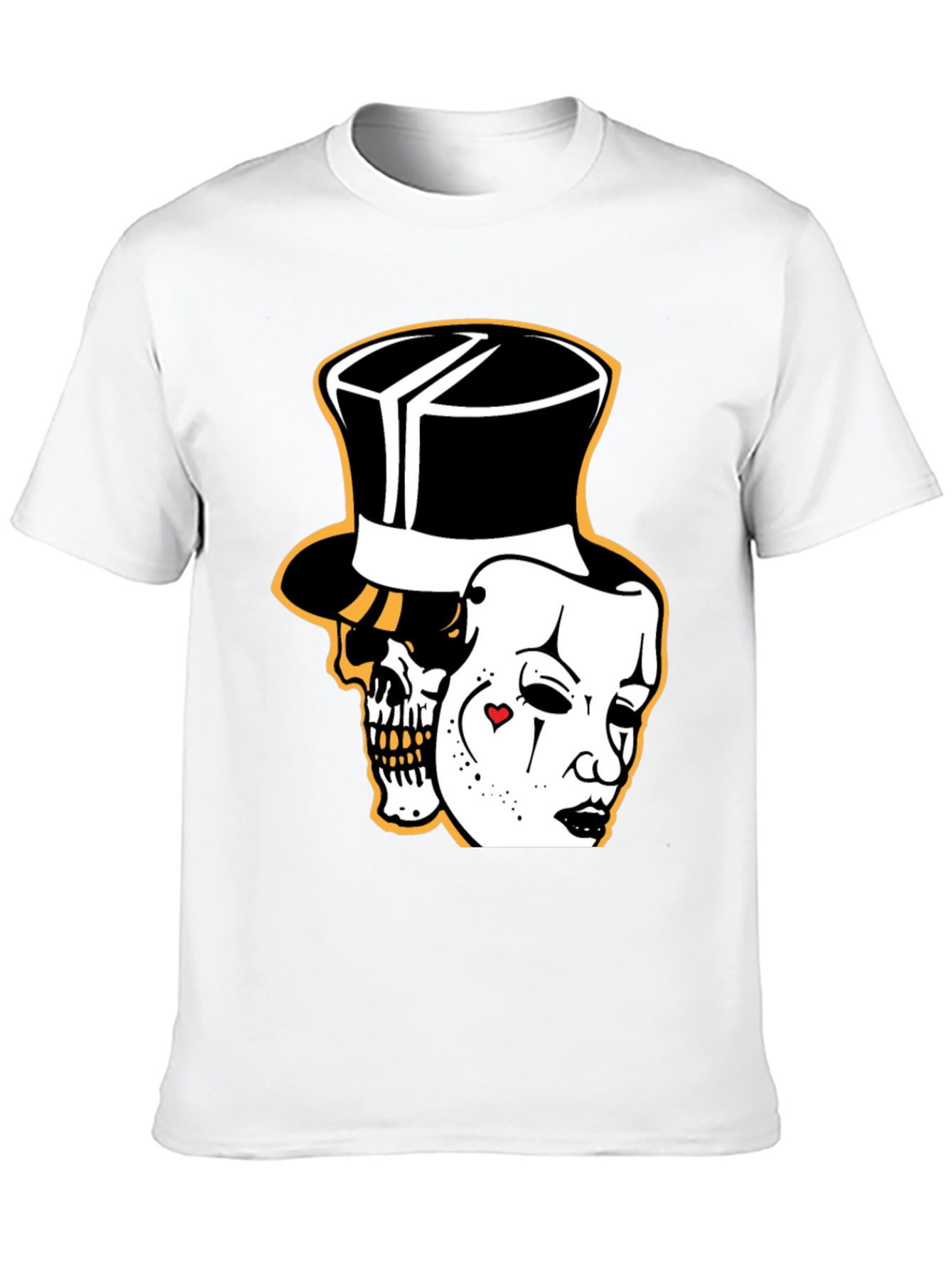Black Skull Mask Graphic Tee - Stylish Black Cotton T-Shirt view 10