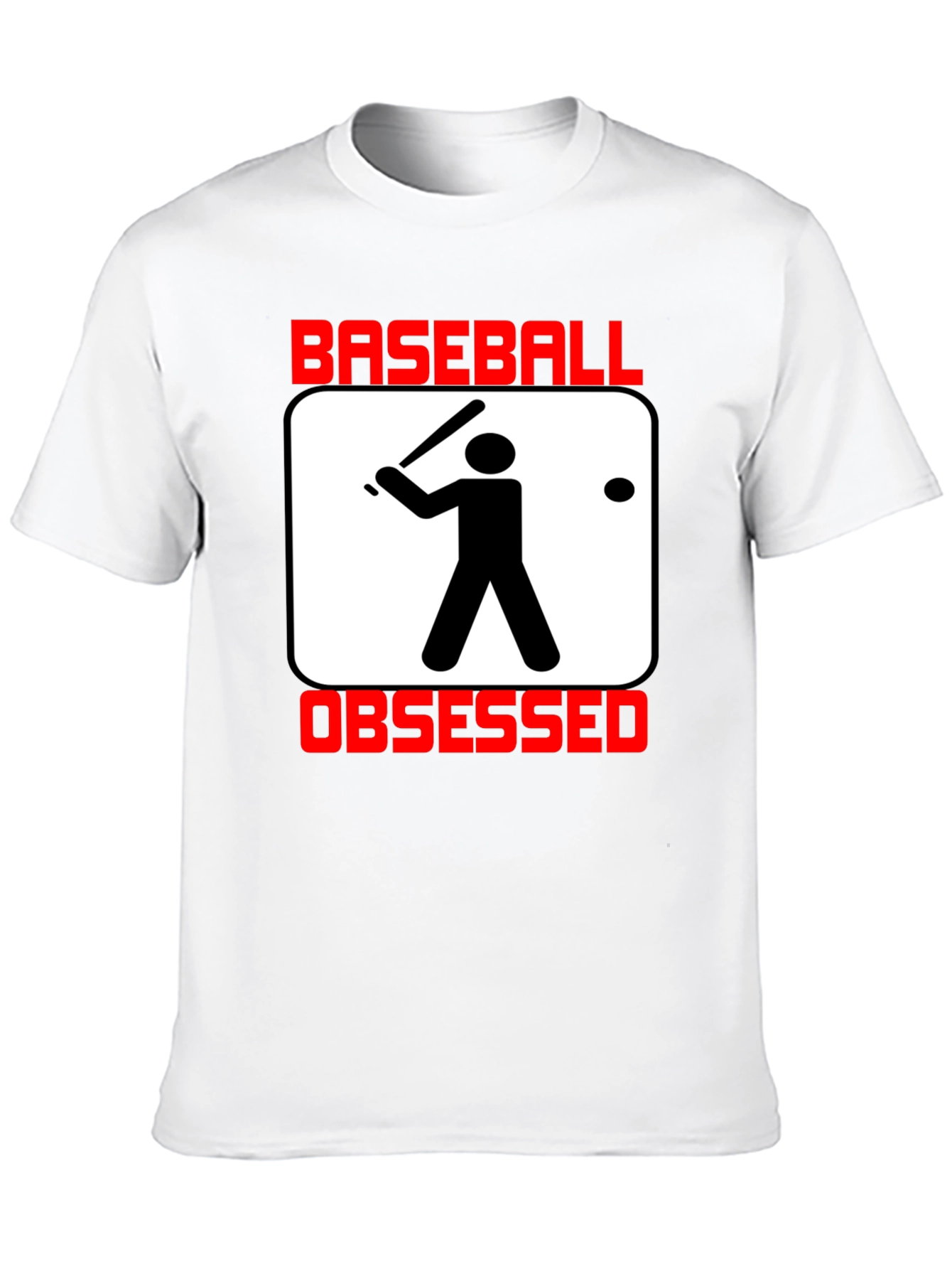 Black Baseball Obsessed T-Shirt - Black Crew Neck Graphic Tee view 10