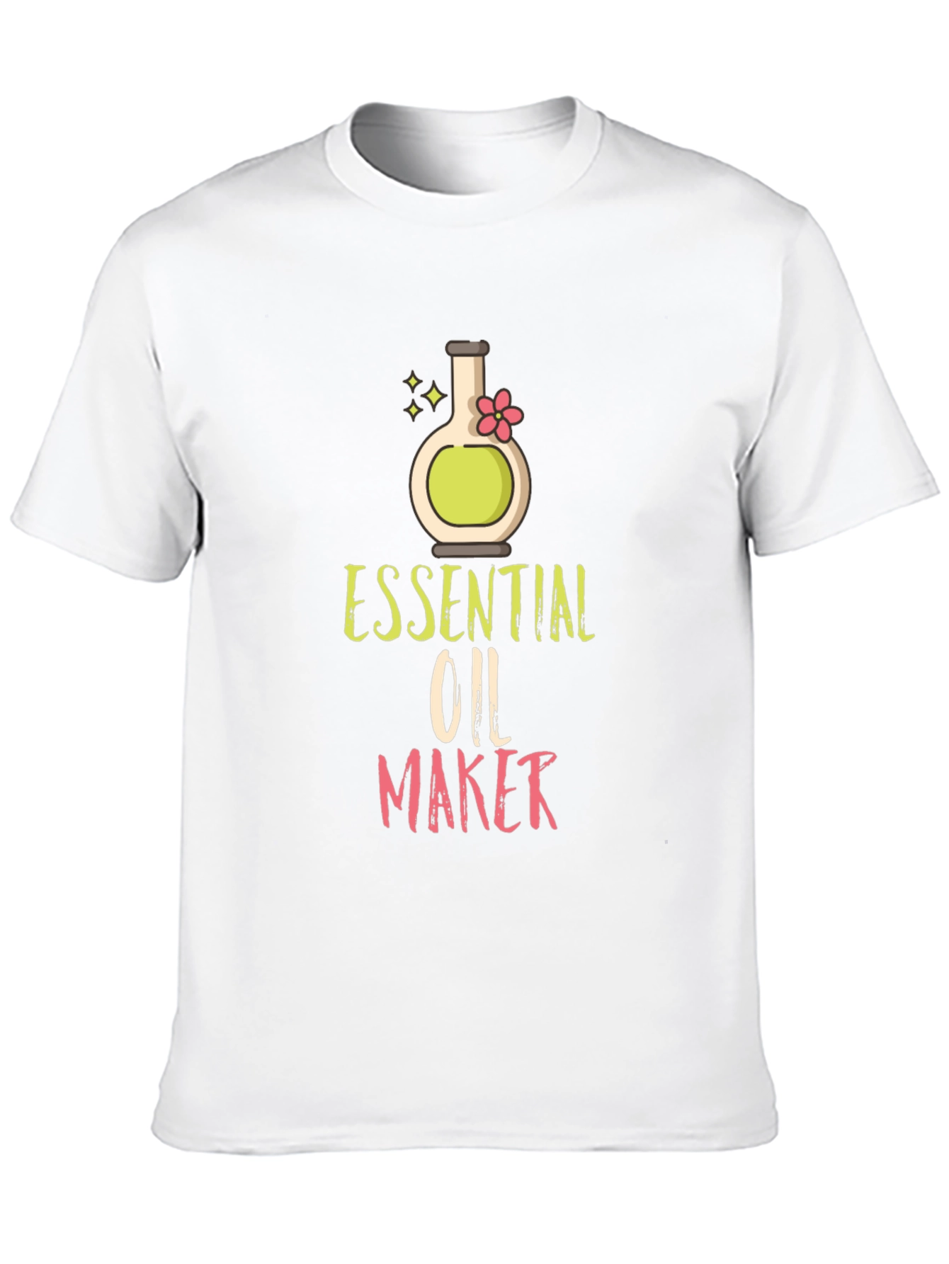 Black Essential Oil Maker T-Shirt - Black Cotton Blend view 10