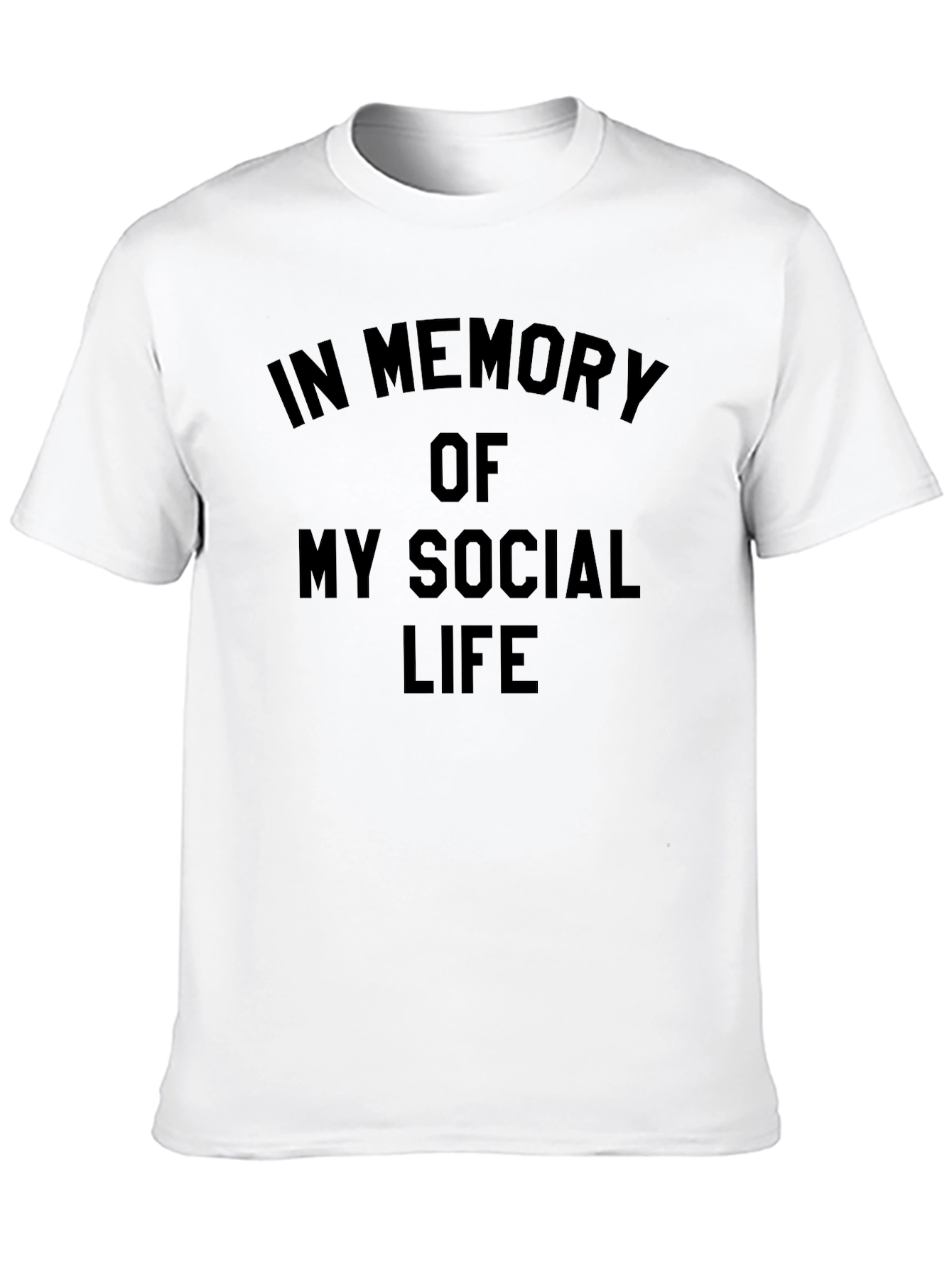 Black "In Memory of My Social Life" Graphic T-Shirt view 10