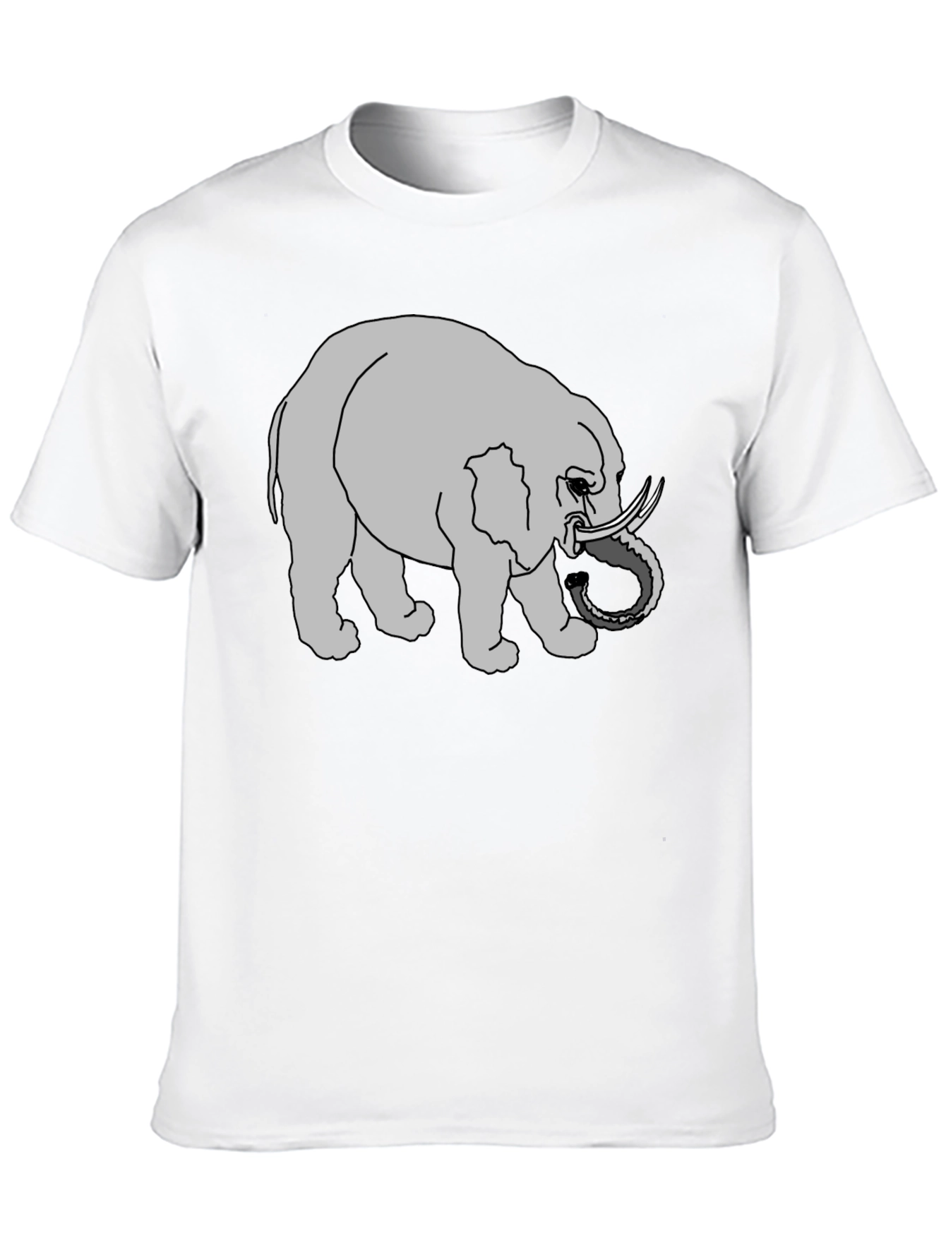Black Elephant Graphic Print Black T-Shirt view 10