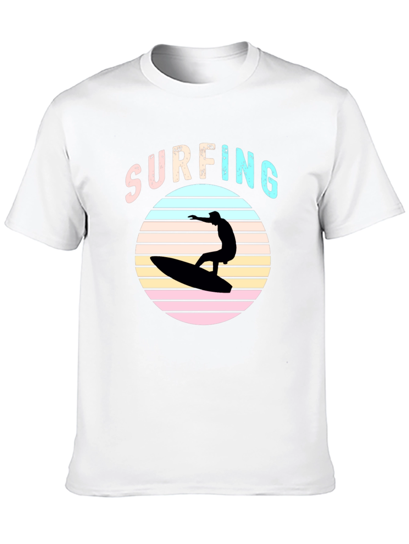 Black Retro Surfing T-Shirt - Black view 10