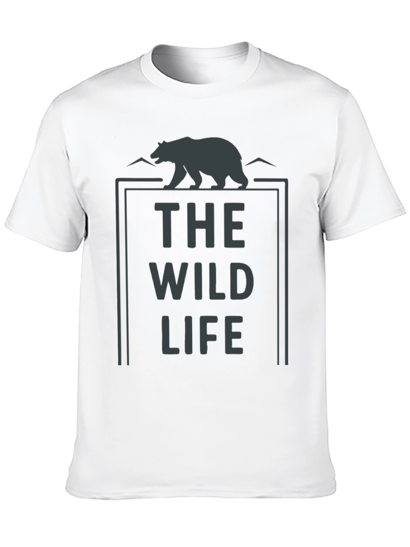 Black The Wild Life Bear Graphic T-Shirt - Black view 10