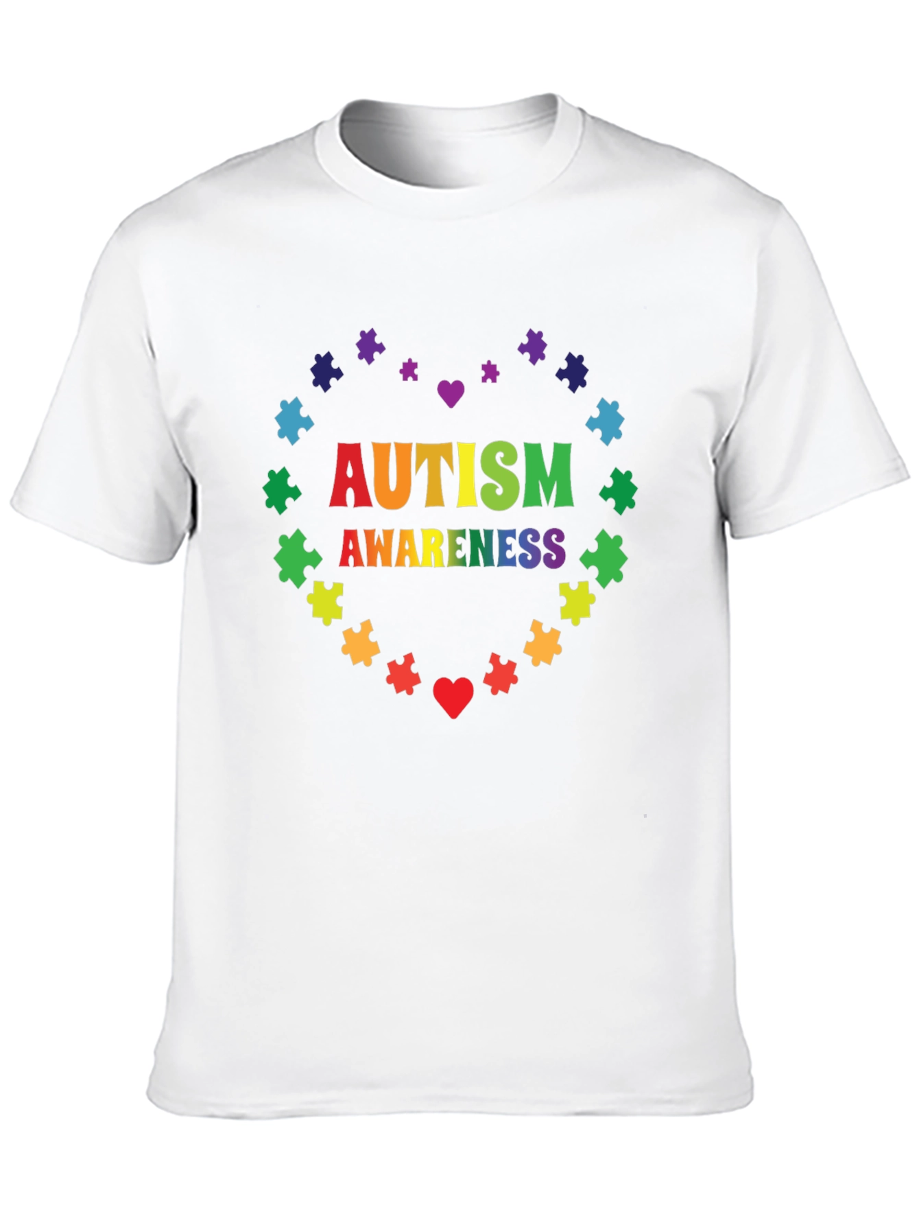 Autism Awareness Heart Puzzle T-Shirt - 10