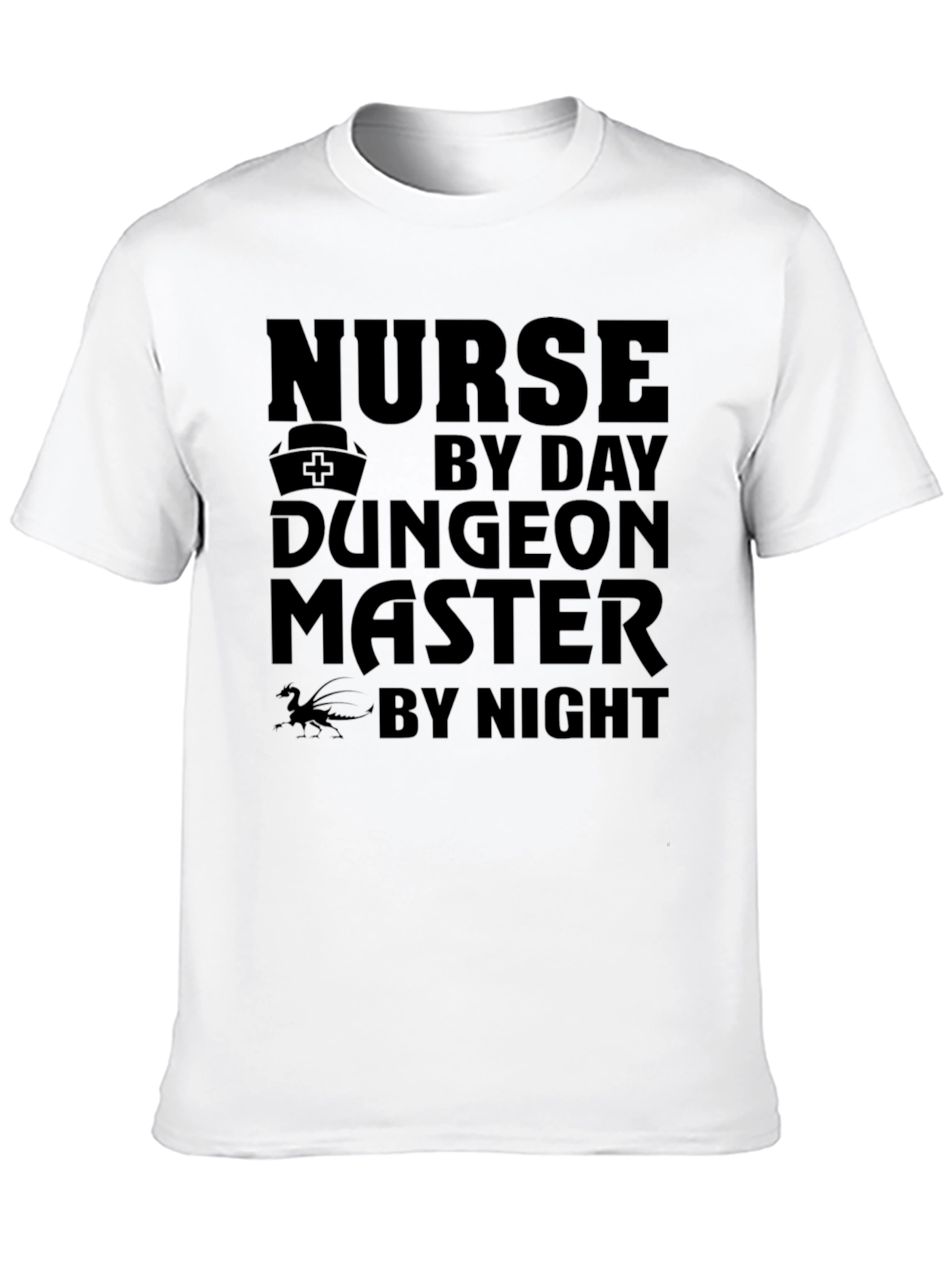 Black Nurse Dungeon Master T-Shirt - Black Graphic Tee view 10