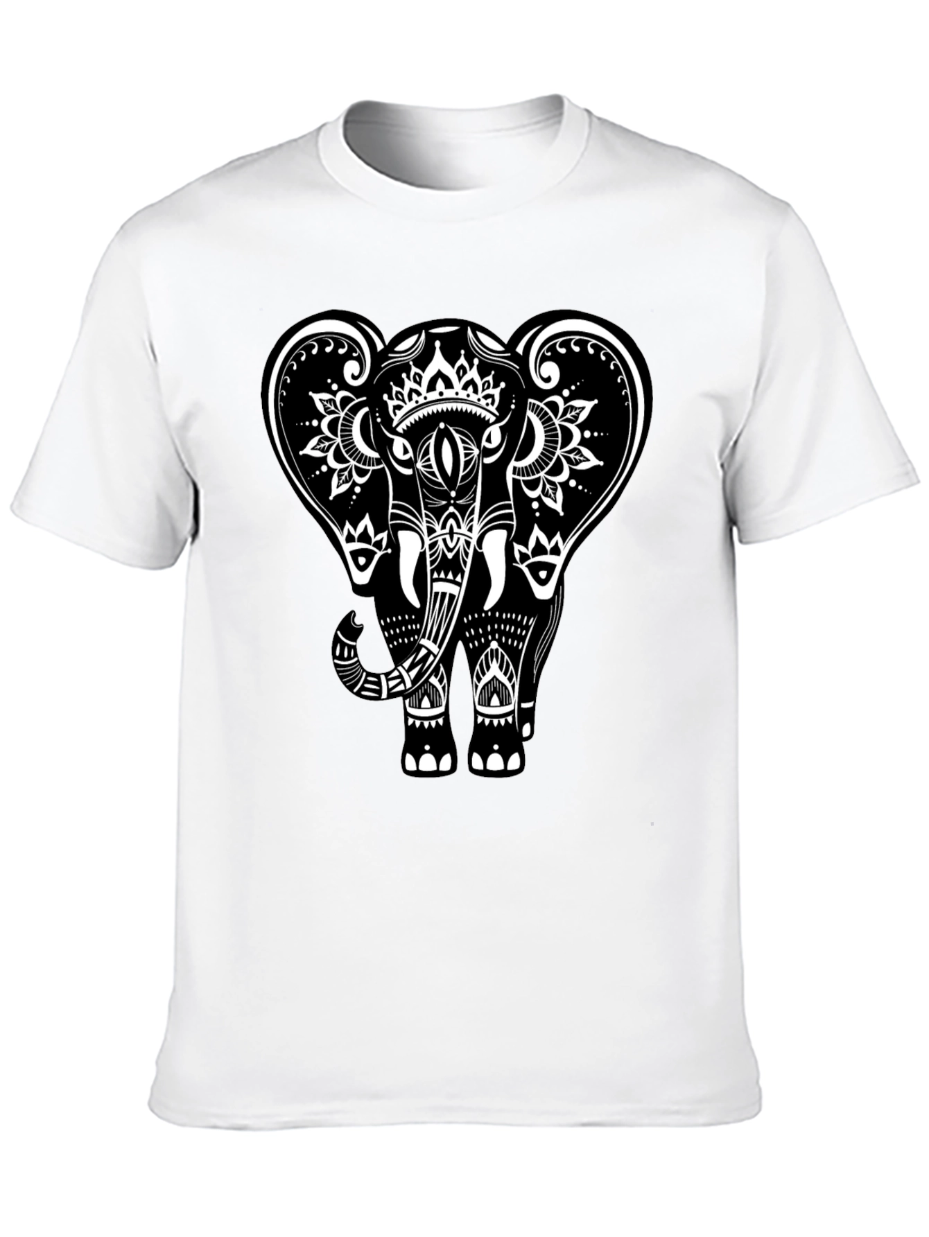 Black Black Elephant Graphic Tee - Stylish Men's Casual Wear view 10