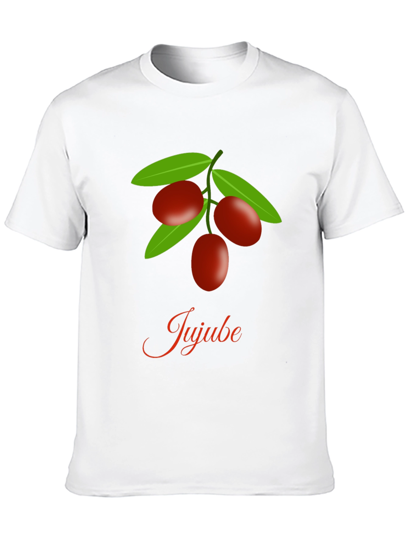 Black Jujube Fruit Graphic Black T-Shirt view 10