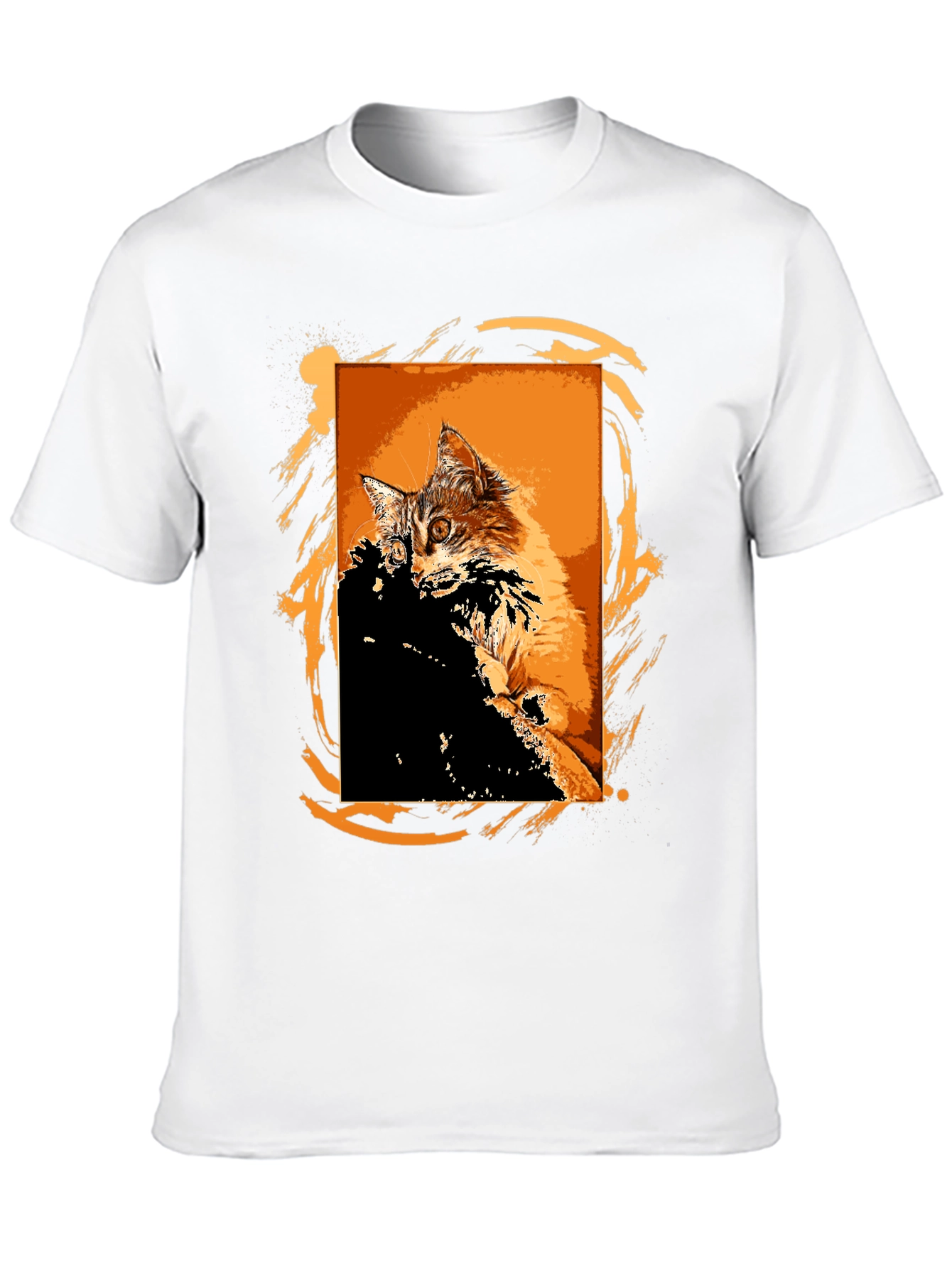 Black Cool Cat Graphic T-Shirt - Black view 10