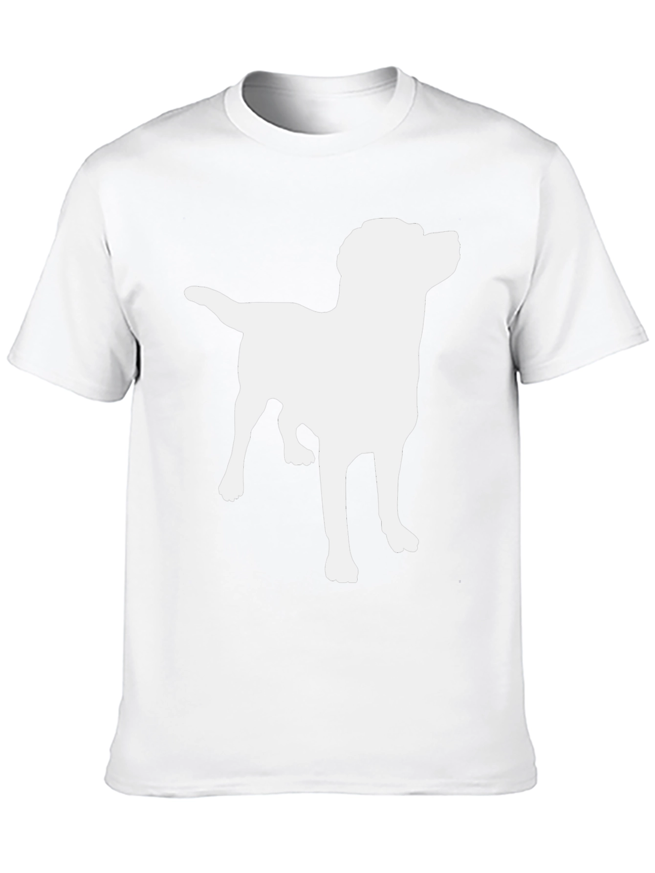 Black Dog Silhouette Black T-Shirt - Classic Casual Wear view 10