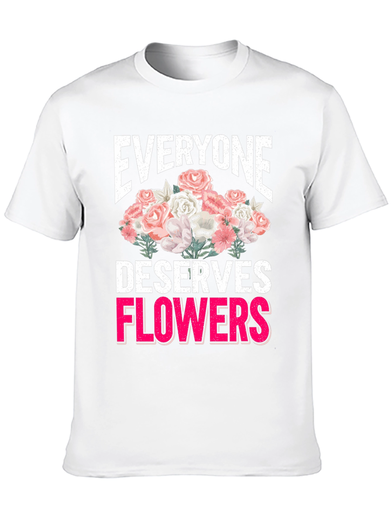 Black Everyone Deserves Flowers Graphic Tee view 10