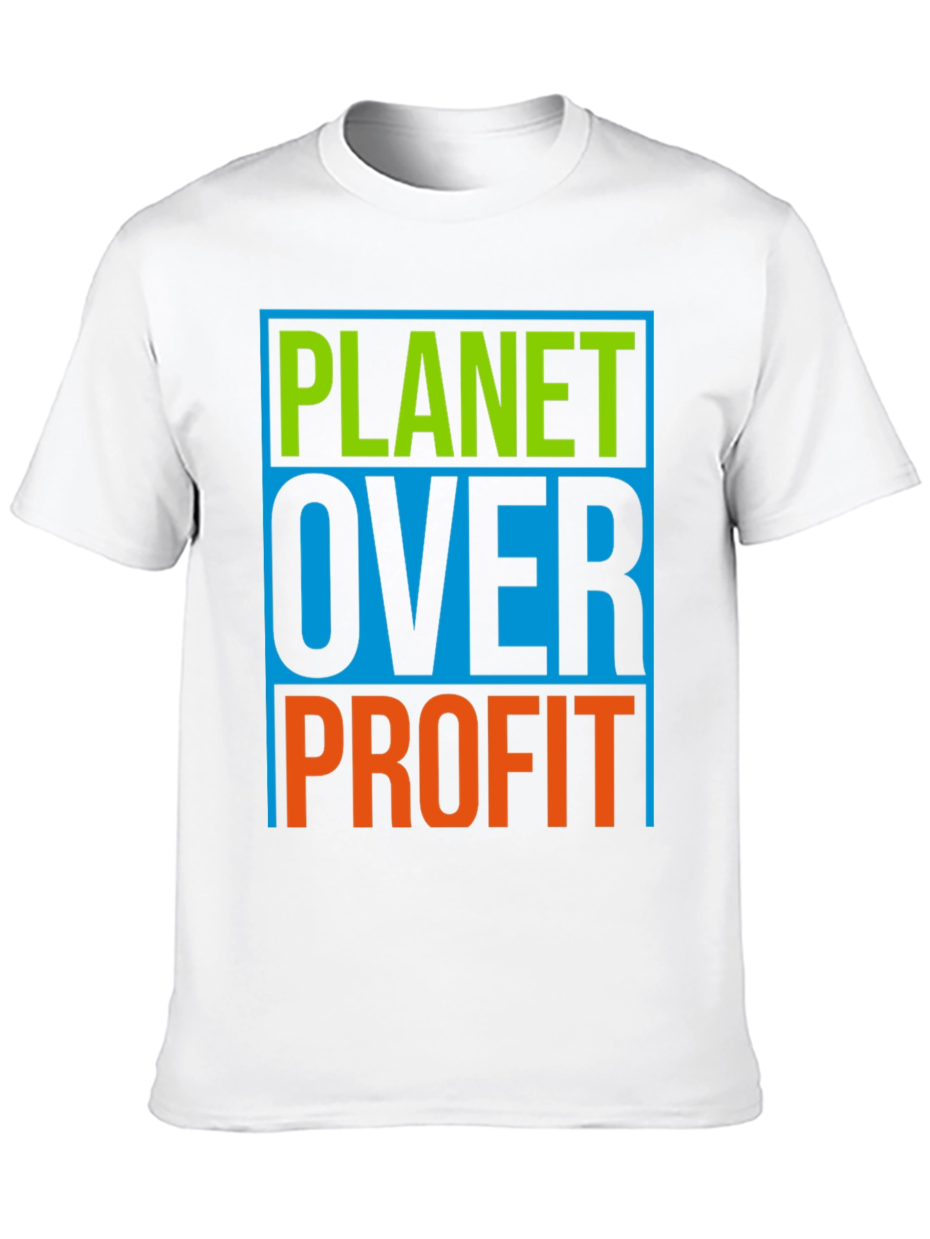 Black Planet Over Profit Graphic T-Shirt - Eco-Conscious Design view 10