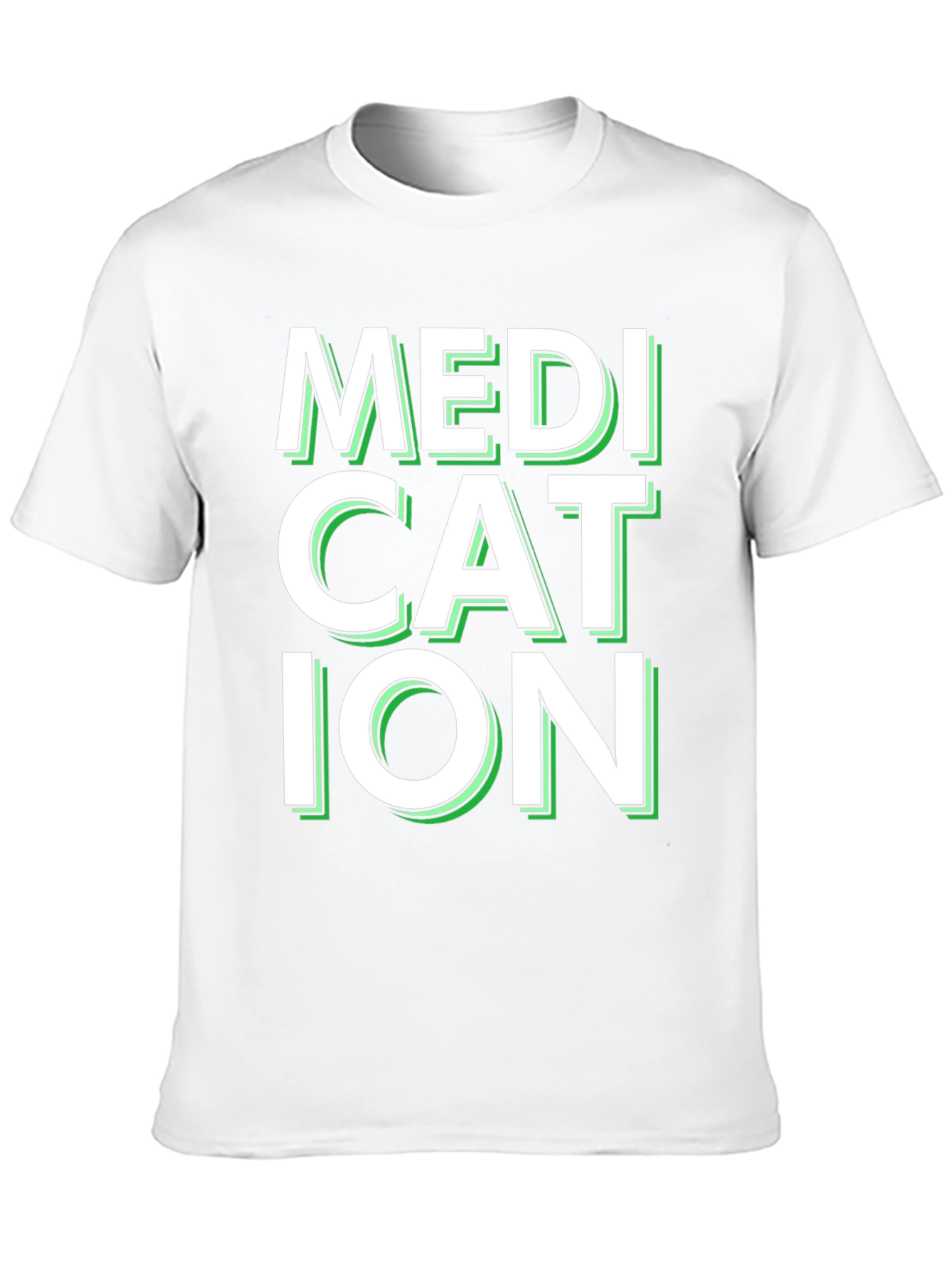 Black Medication Graphic Tee - Black Casual T-Shirt view 10