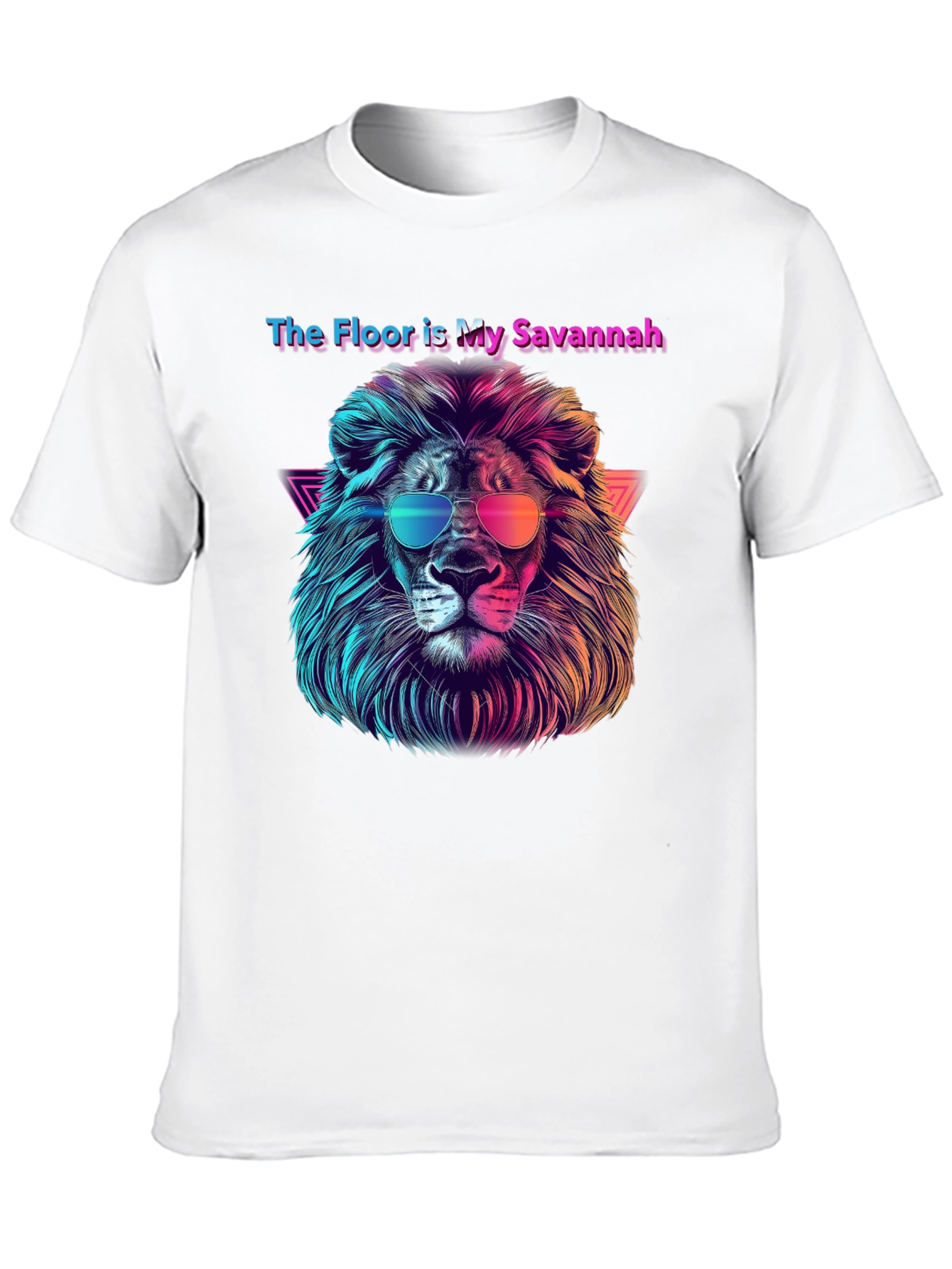 Black The Floor is My Savannah Lion Graphic Tee view 10