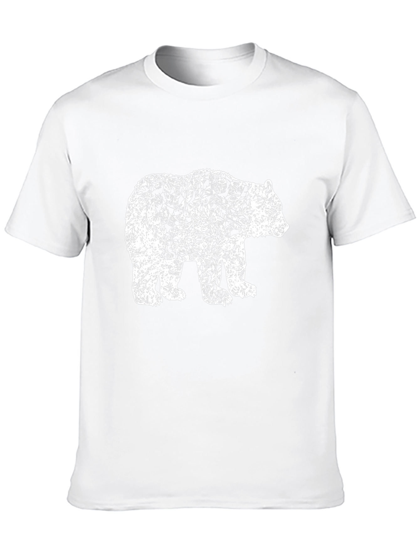 Black Bear Floral Print Black T-Shirt view 10