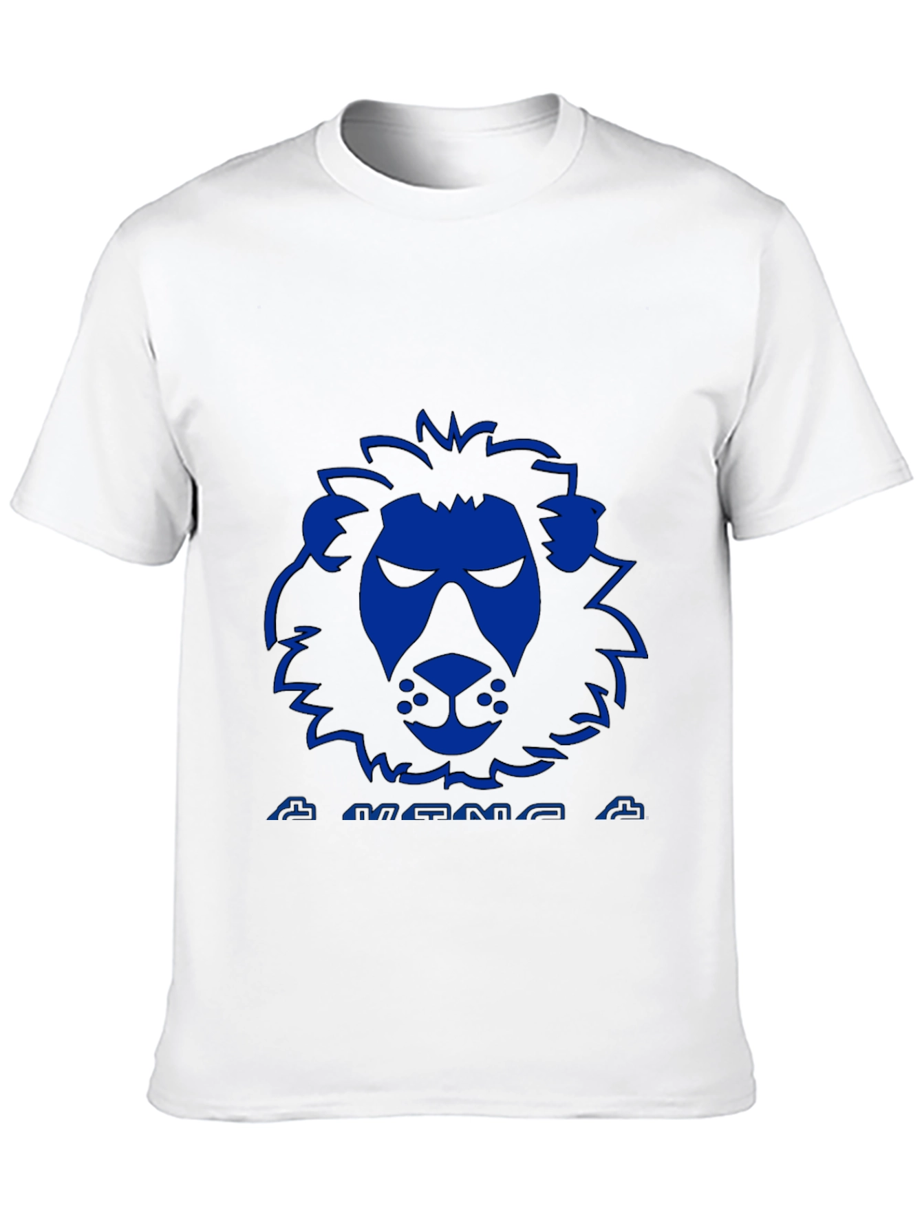 Black Blue Lion Graphic Black T-Shirt view 10