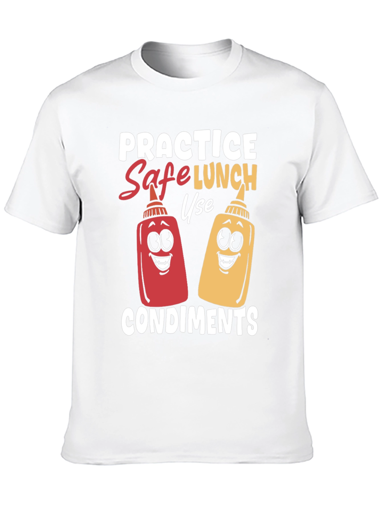 Black Practice Safe Lunch Condiments T-Shirt view 10