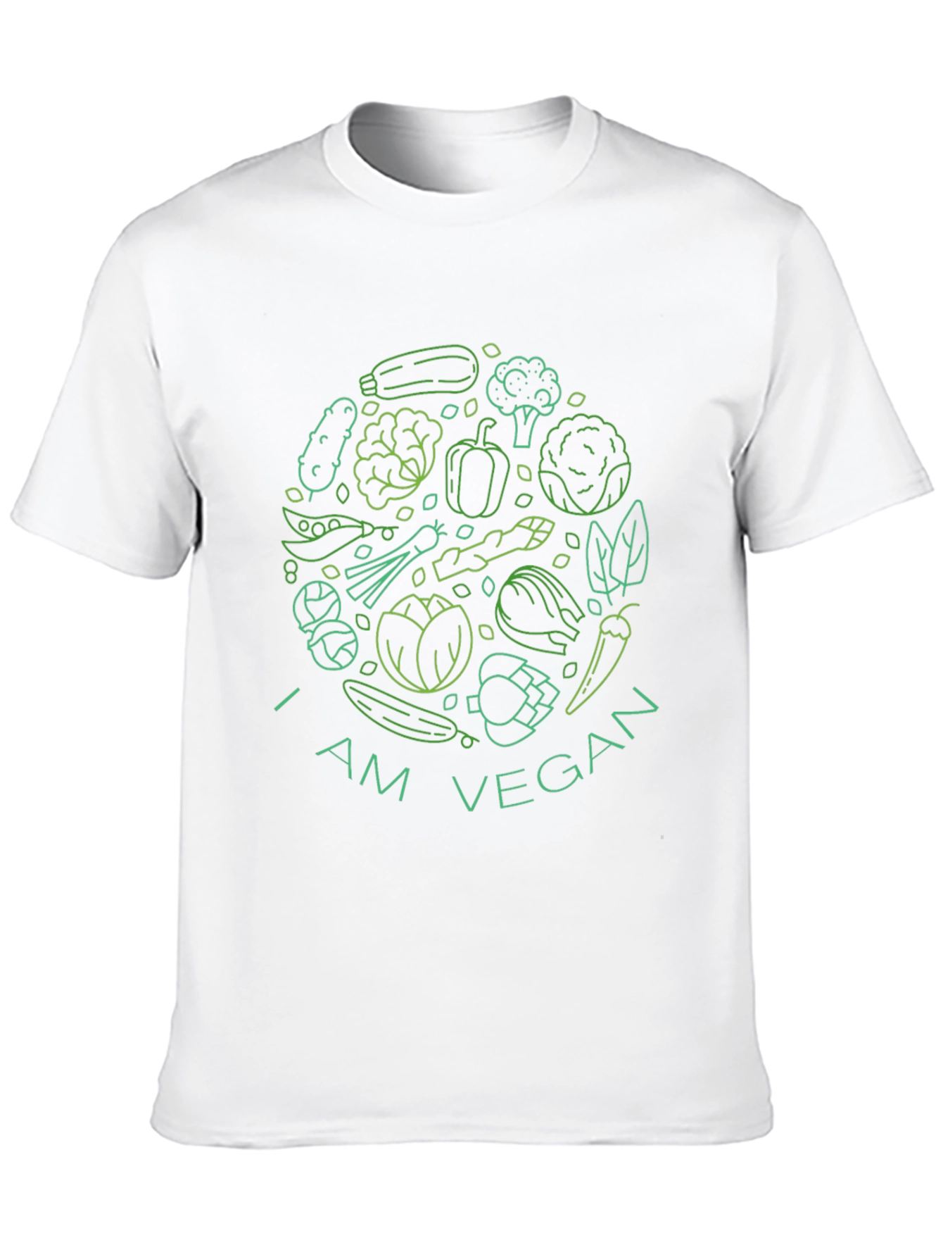 Black I am Vegan Graphic Tee view 10