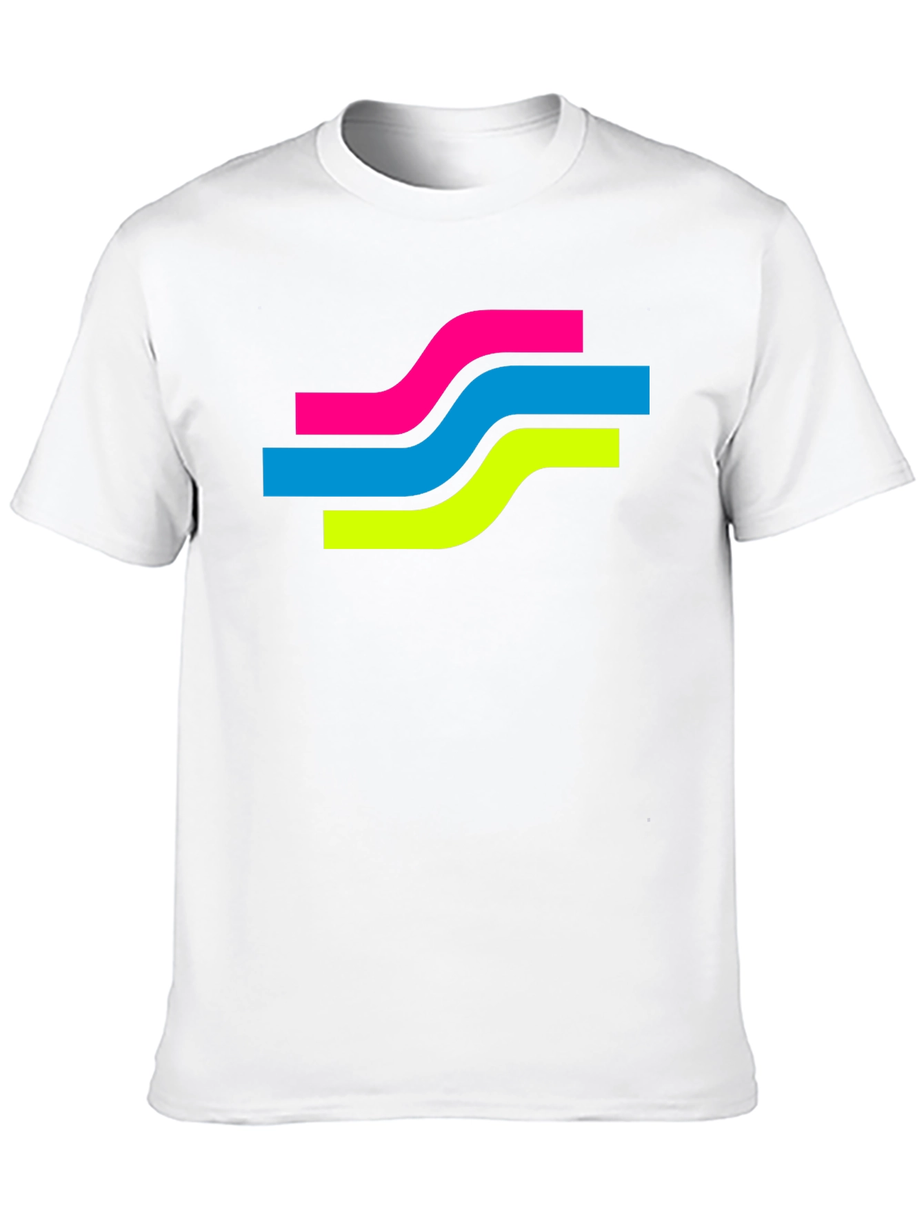 Black Retro Wave Graphic Tee - Black Cotton Blend T-Shirt view 10