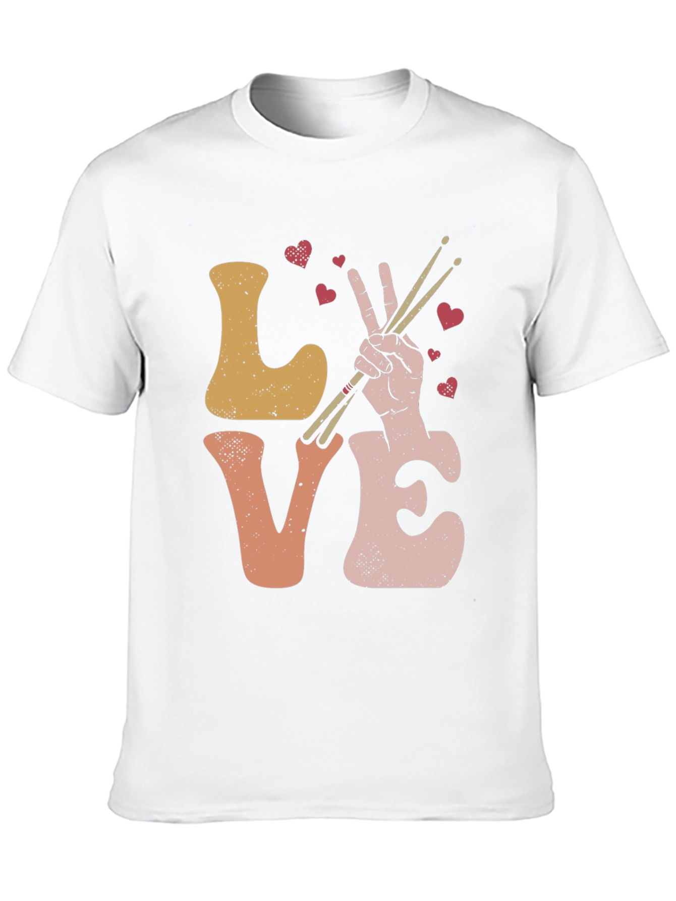 Black Love Drummer Graphic T-Shirt view 10