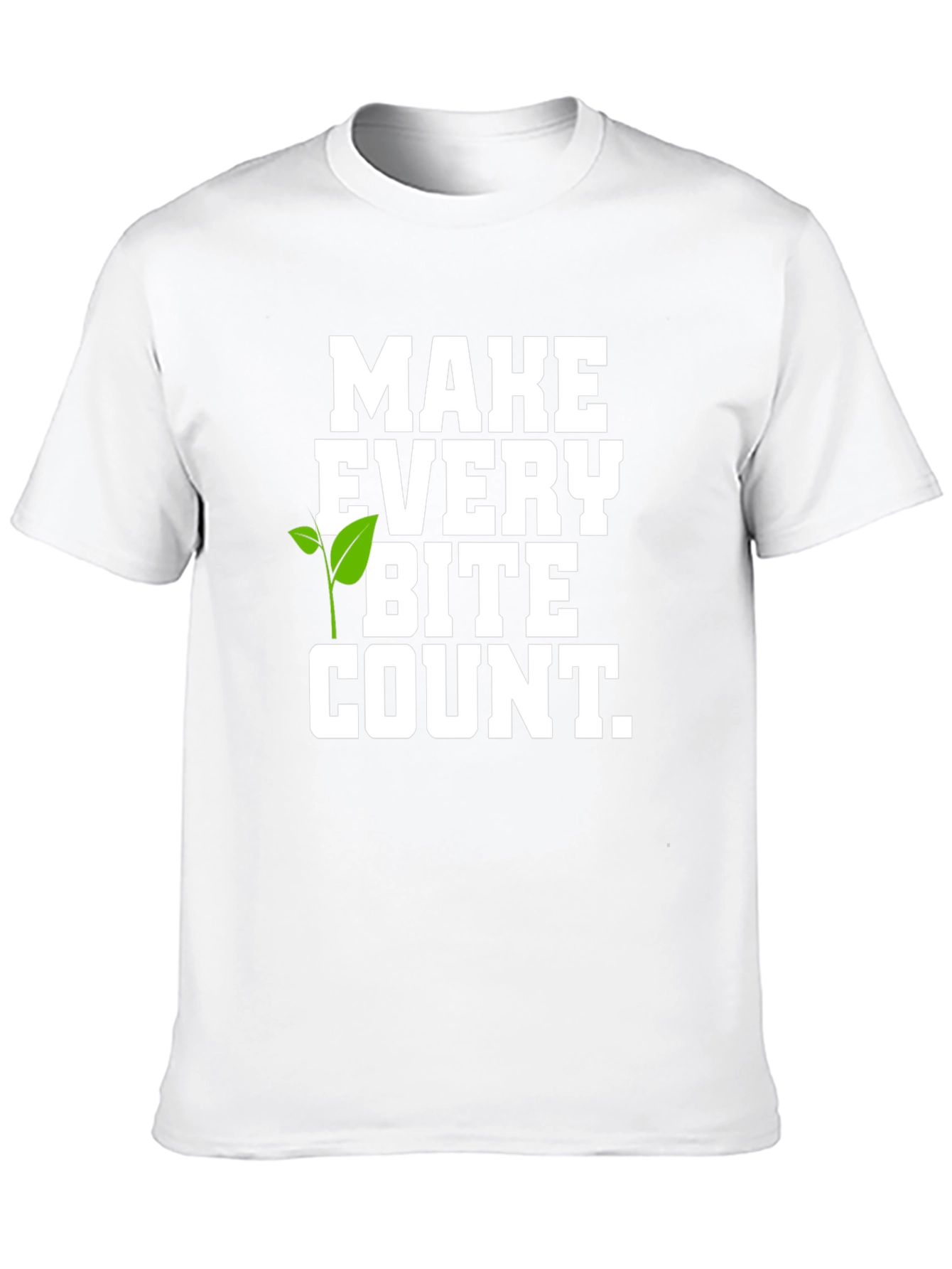 Black Vegan 'Make Every Bite Count' Black Graphic T-Shirt view 10