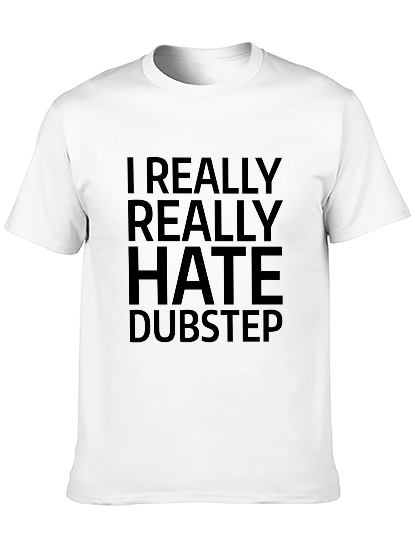 Black I Really Hate Dubstep Black T-Shirt view 10