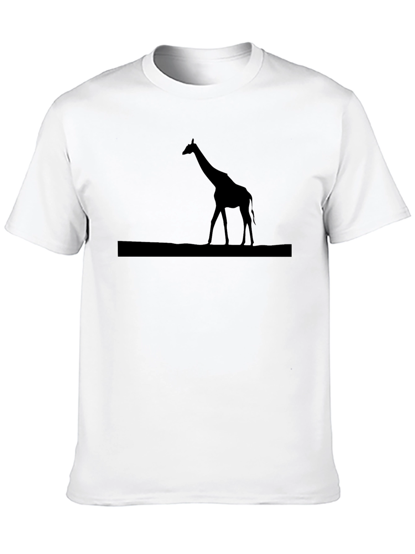 Giraffe Silhouette Graphic T-Shirt - Classic Black Tee - 10