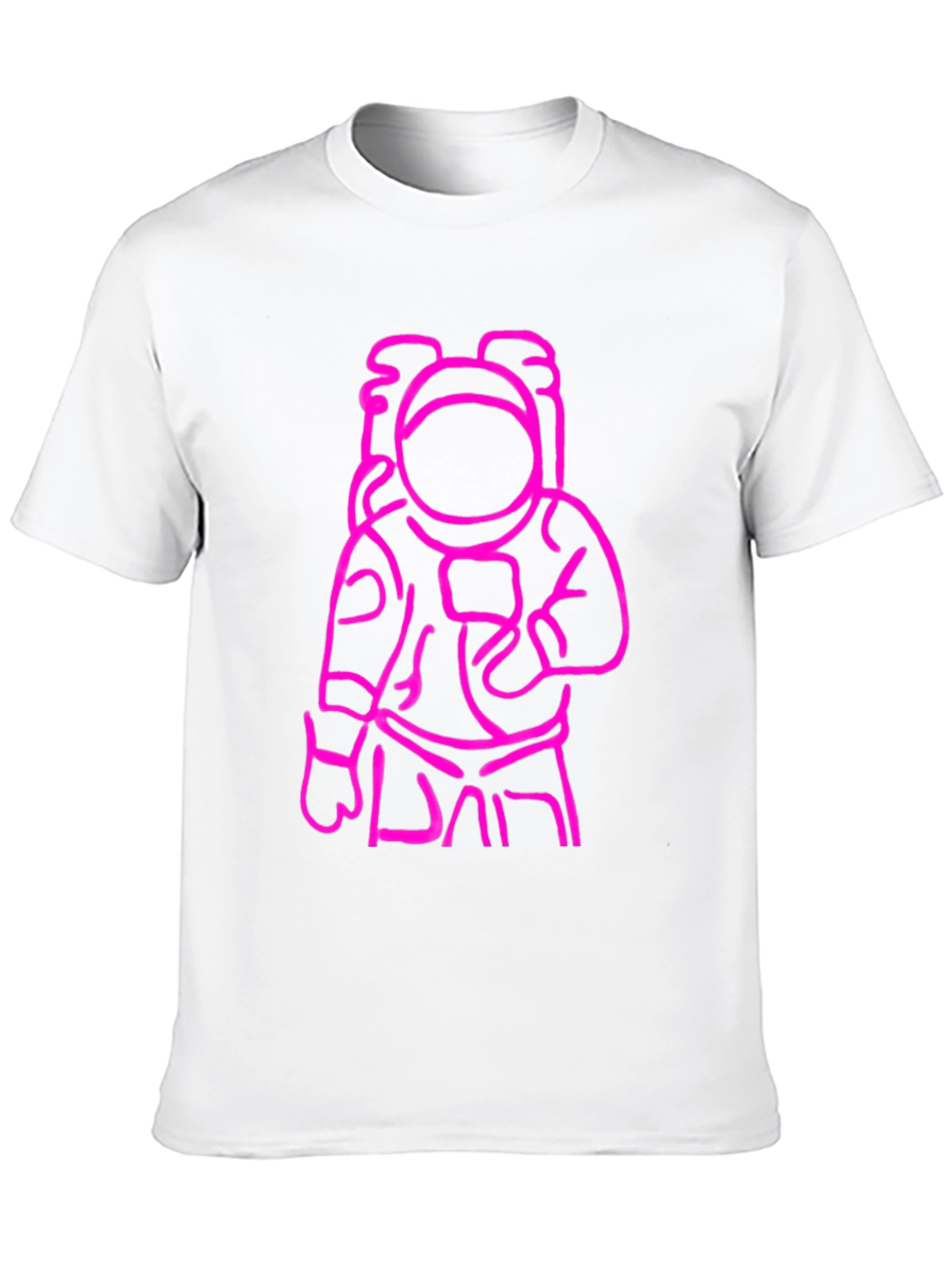 Black Astronaut Graphic Tee - Black Cotton Blend T-Shirt view 10