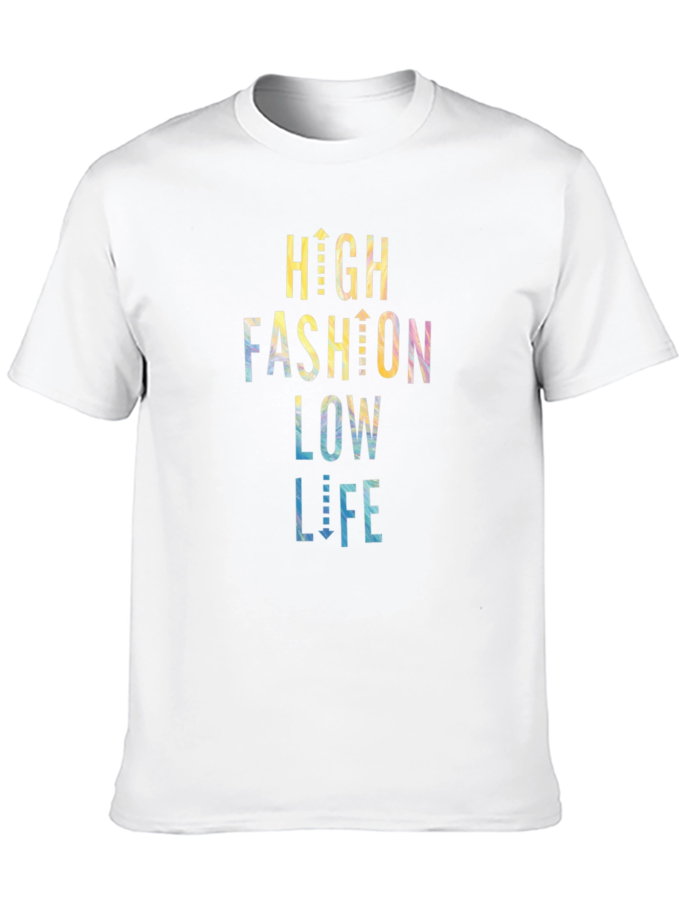 Black High Fashion Low Life Graphic Tee view 10
