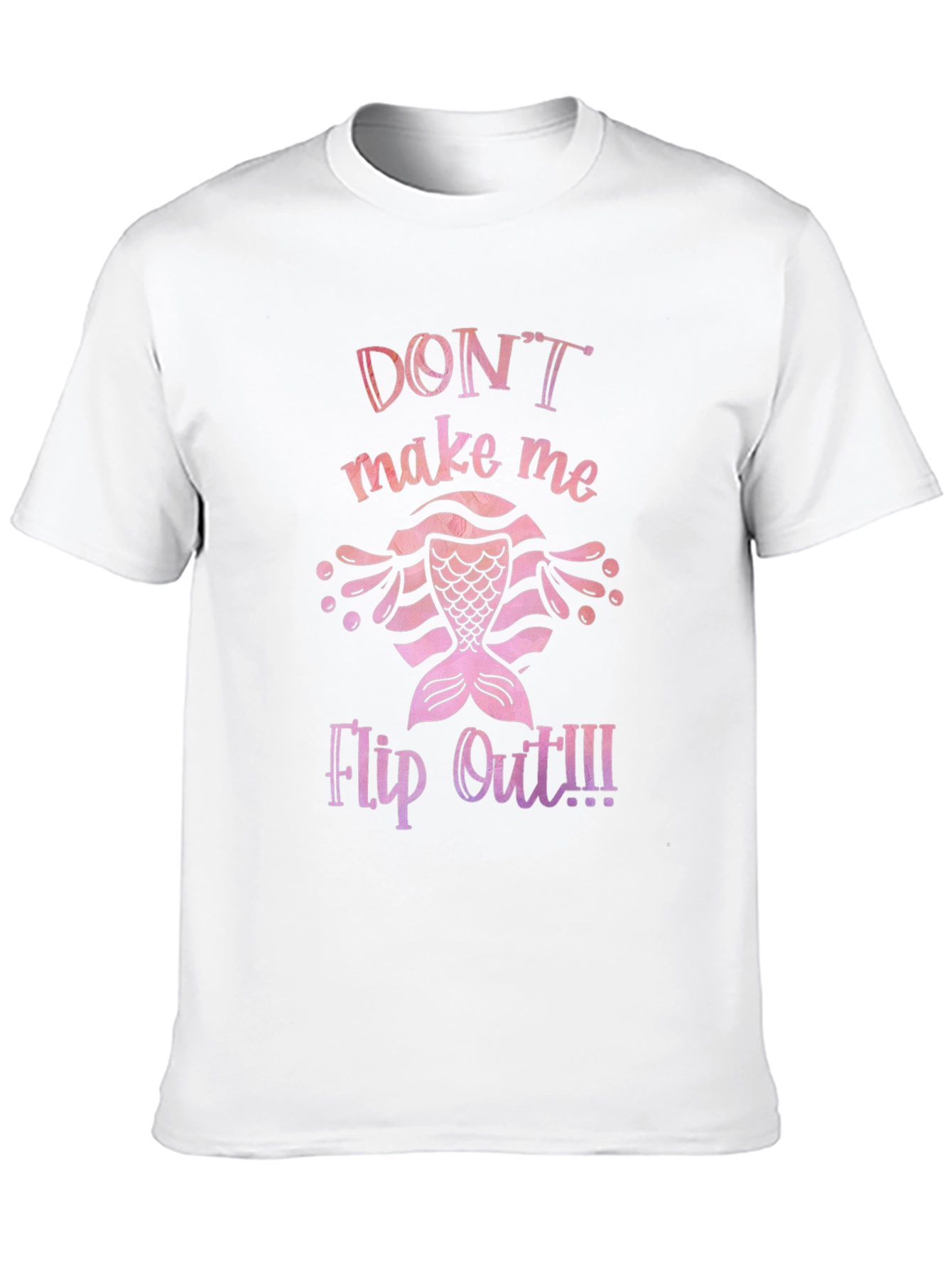 Black Mermaid Flip Out Graphic Tee - Novelty Humor T-Shirt view 10