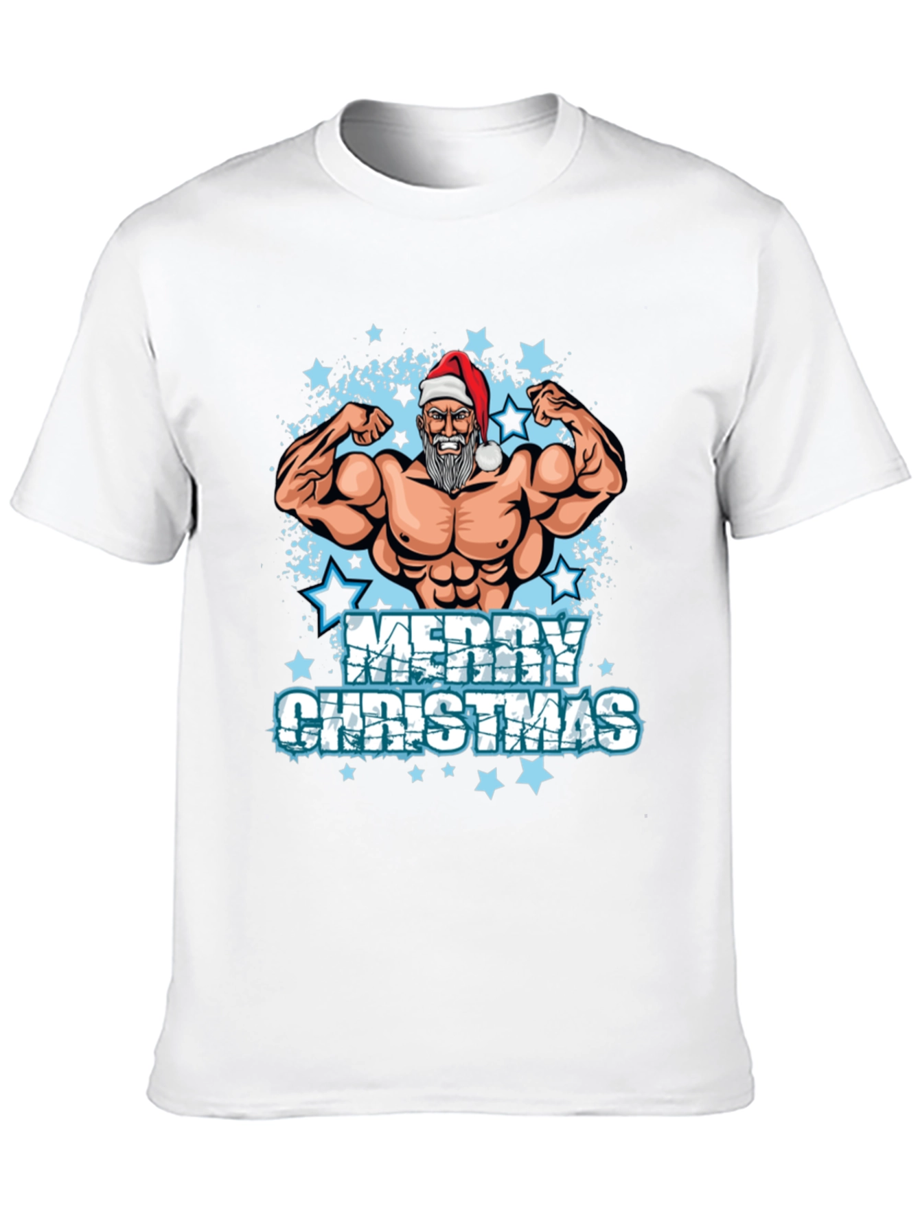Muscle Santa Merry Christmas T-Shirt - 10