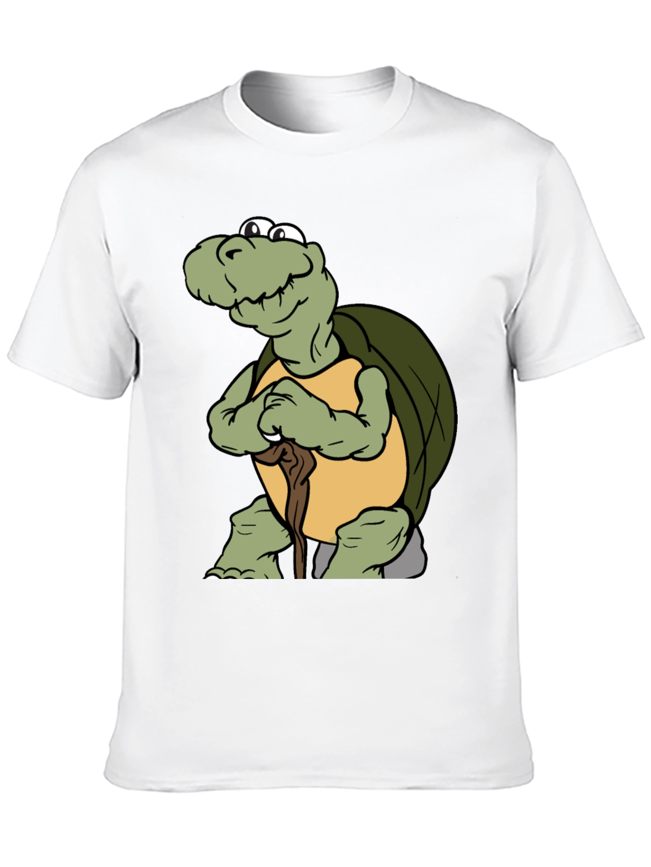 Black Funny Turtle Cartoon Black T-Shirt view 10