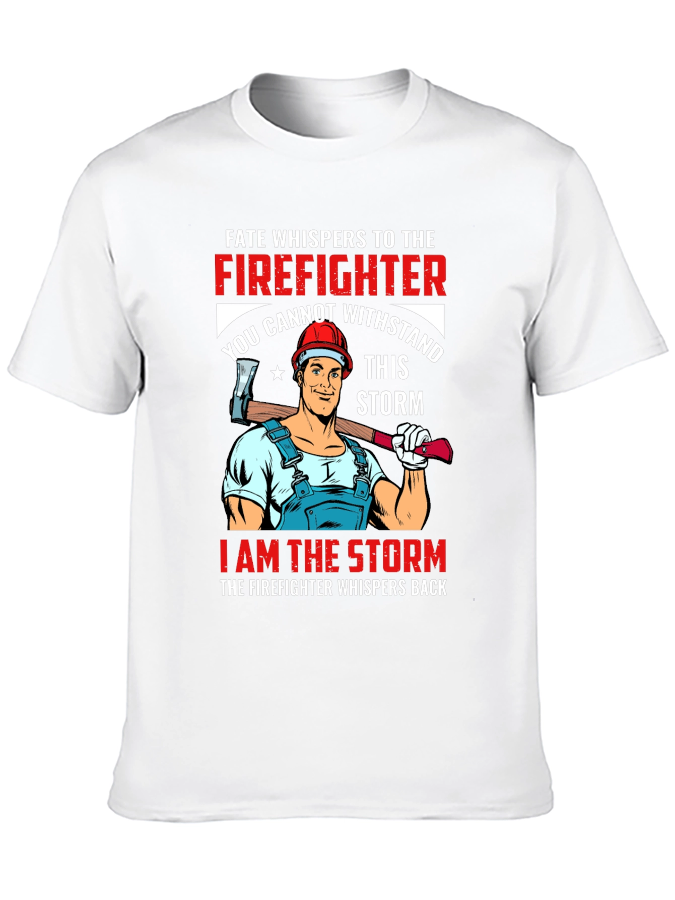 Black Firefighter Storm Graphic T-Shirt view 10