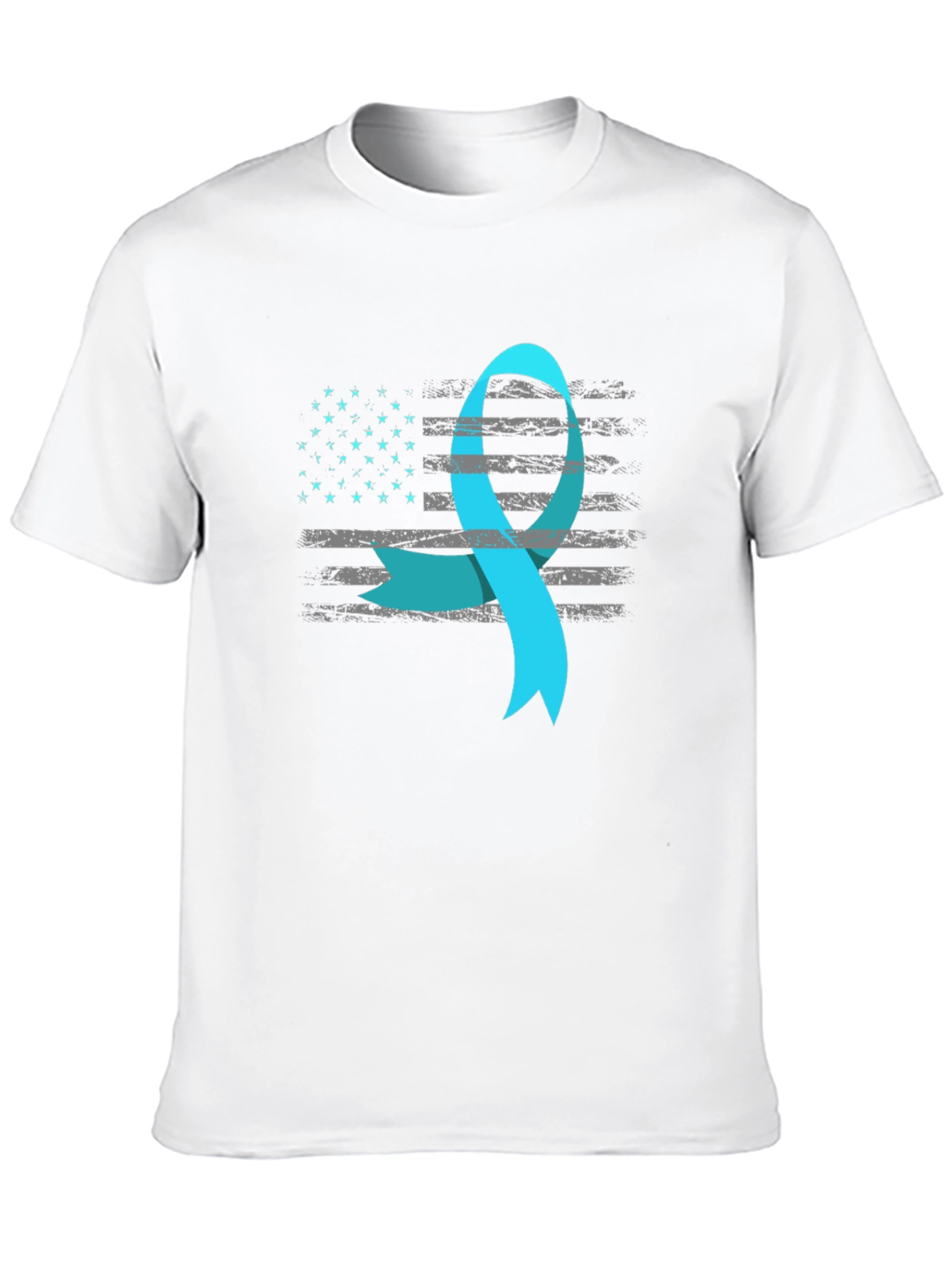Awareness Ribbon USA Flag T-Shirt - 10