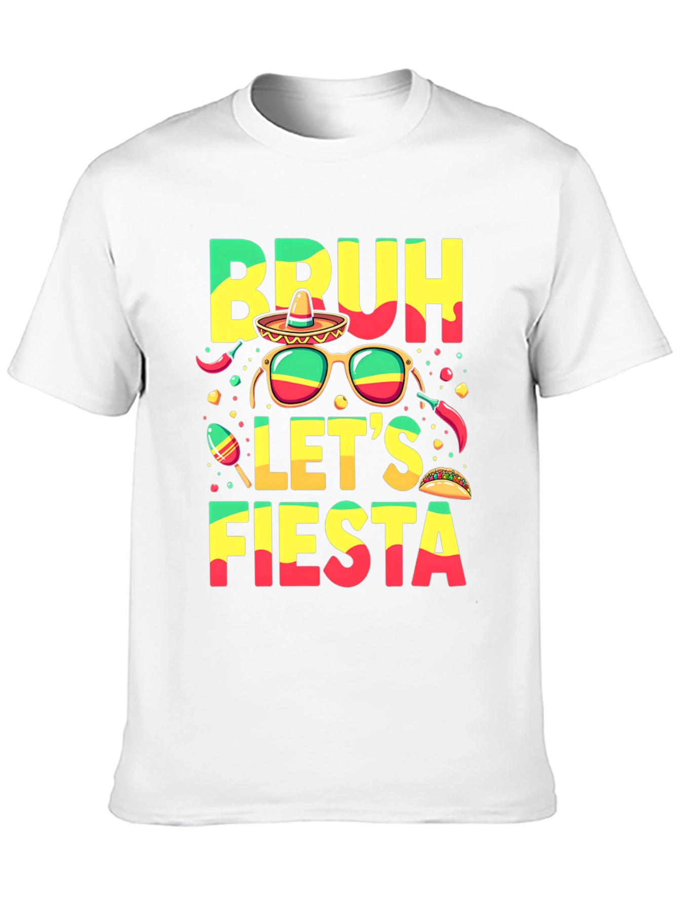 Black Bruh Let's Fiesta Graphic T-Shirt view 10