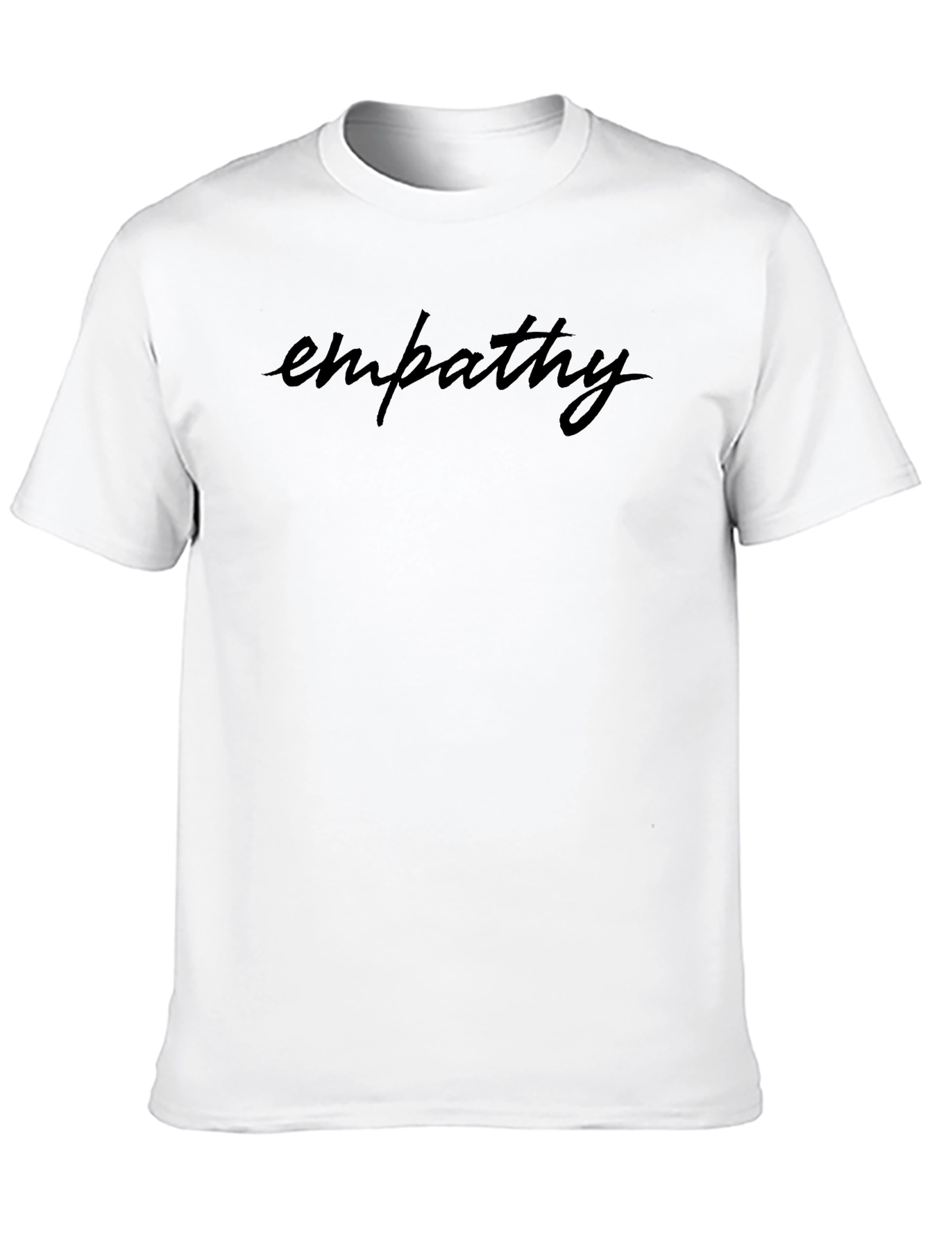Black Empathy Script Black T-Shirt view 10