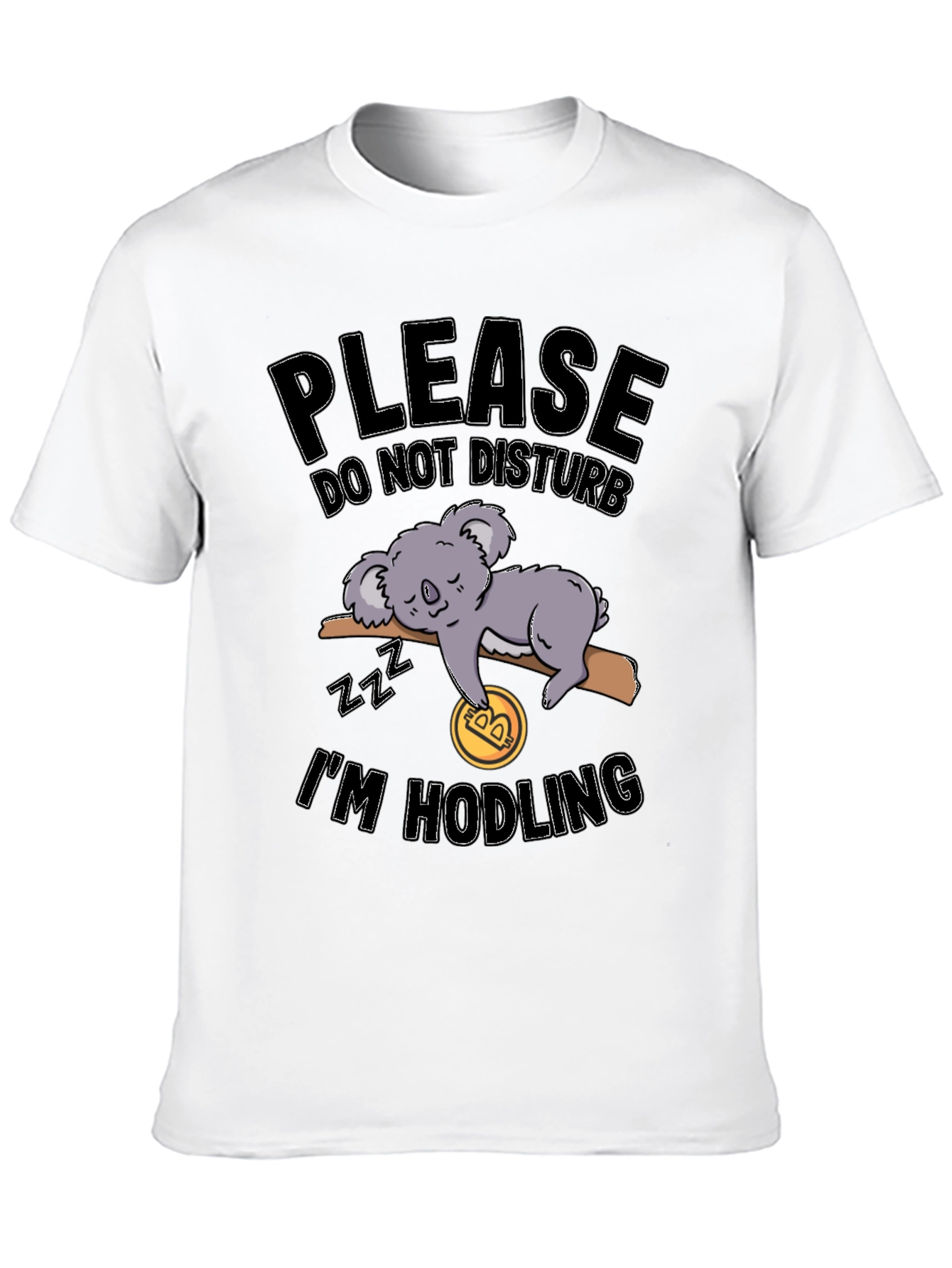 Black Funny Crypto Koala Hodler Black T-Shirt view 10