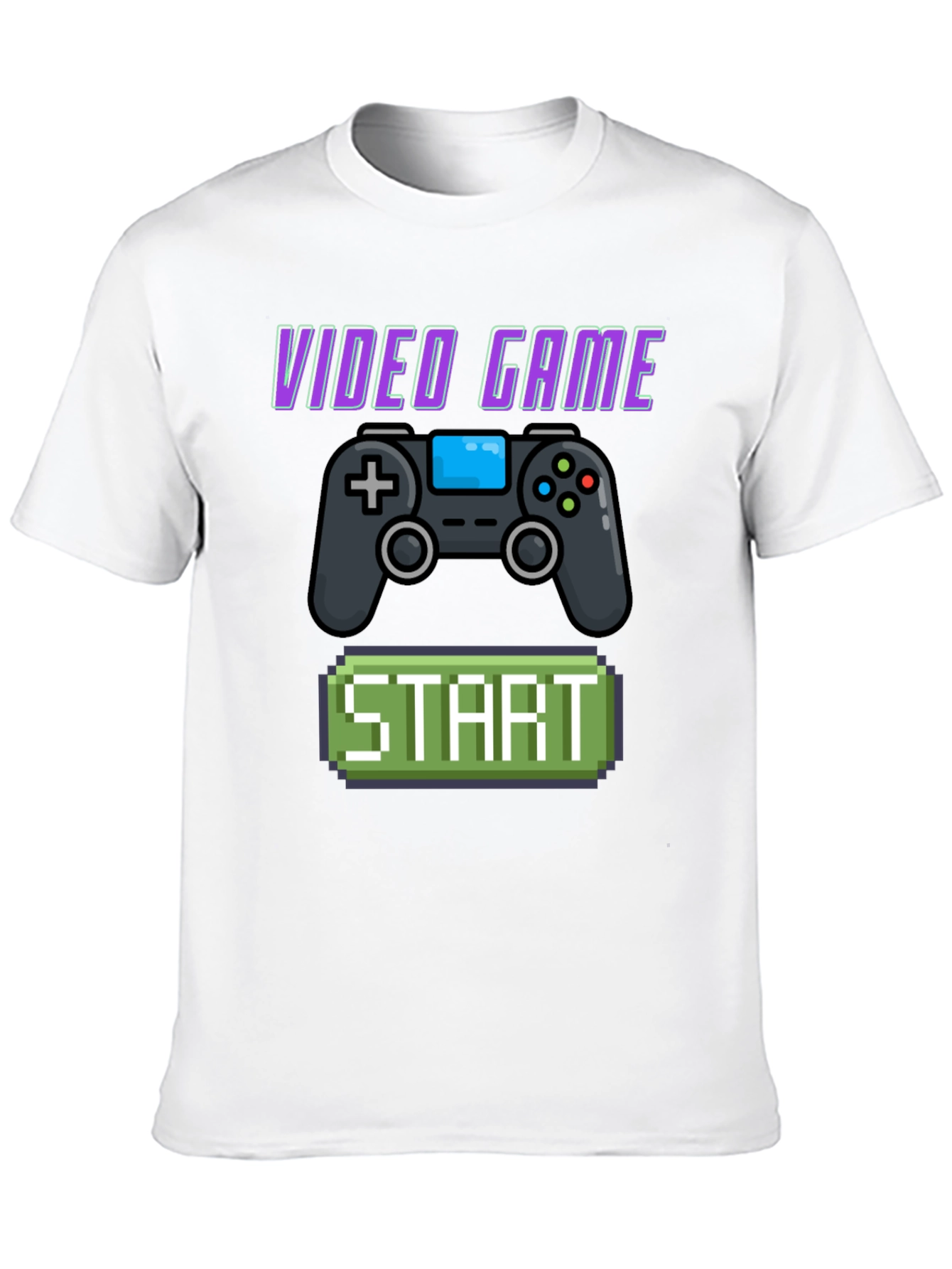 Black Video Game Start T-Shirt - Retro Gaming Style view 10