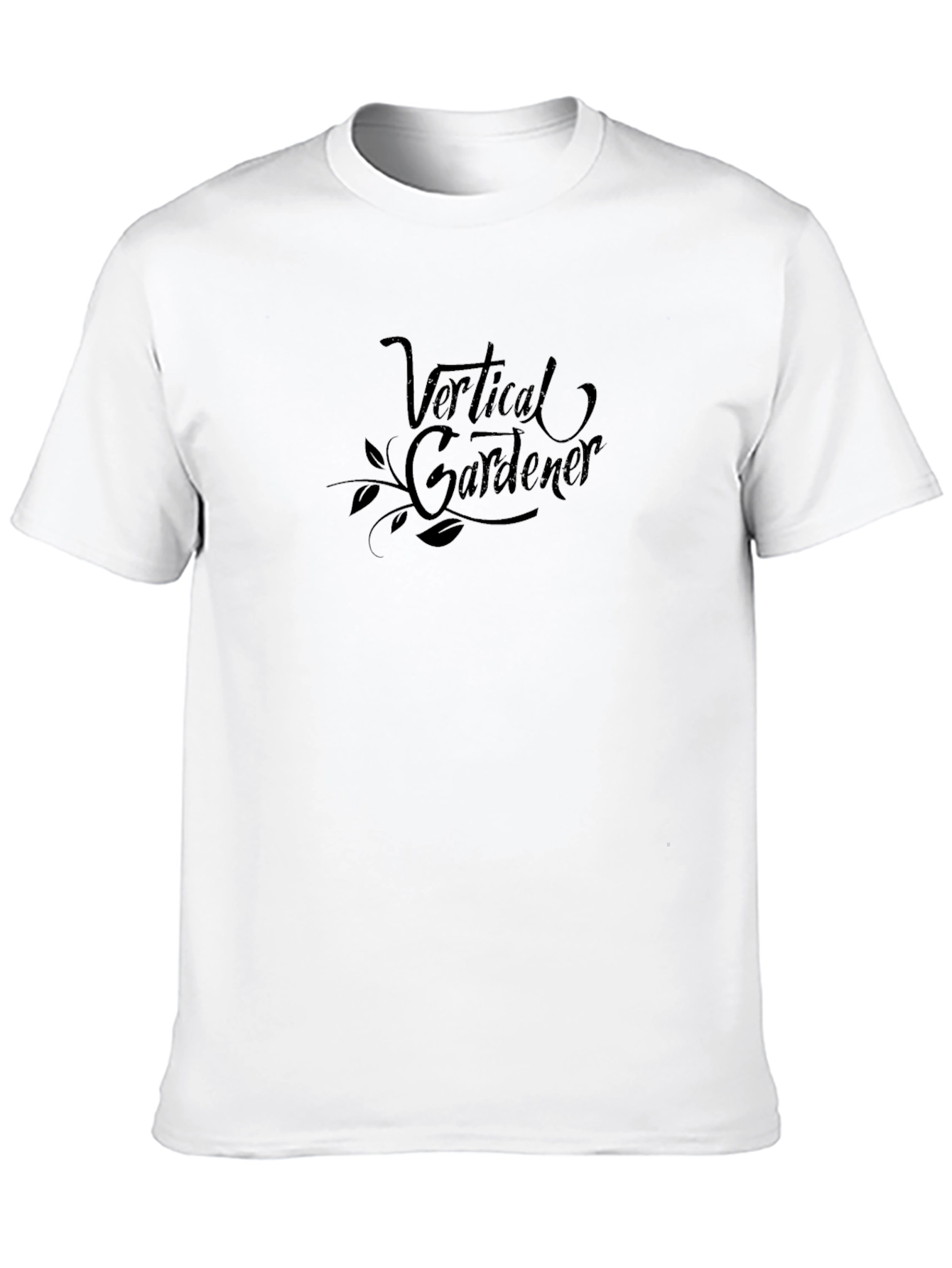 Black Vertical Gardener Graphic Tee - Black Cotton Blend view 10
