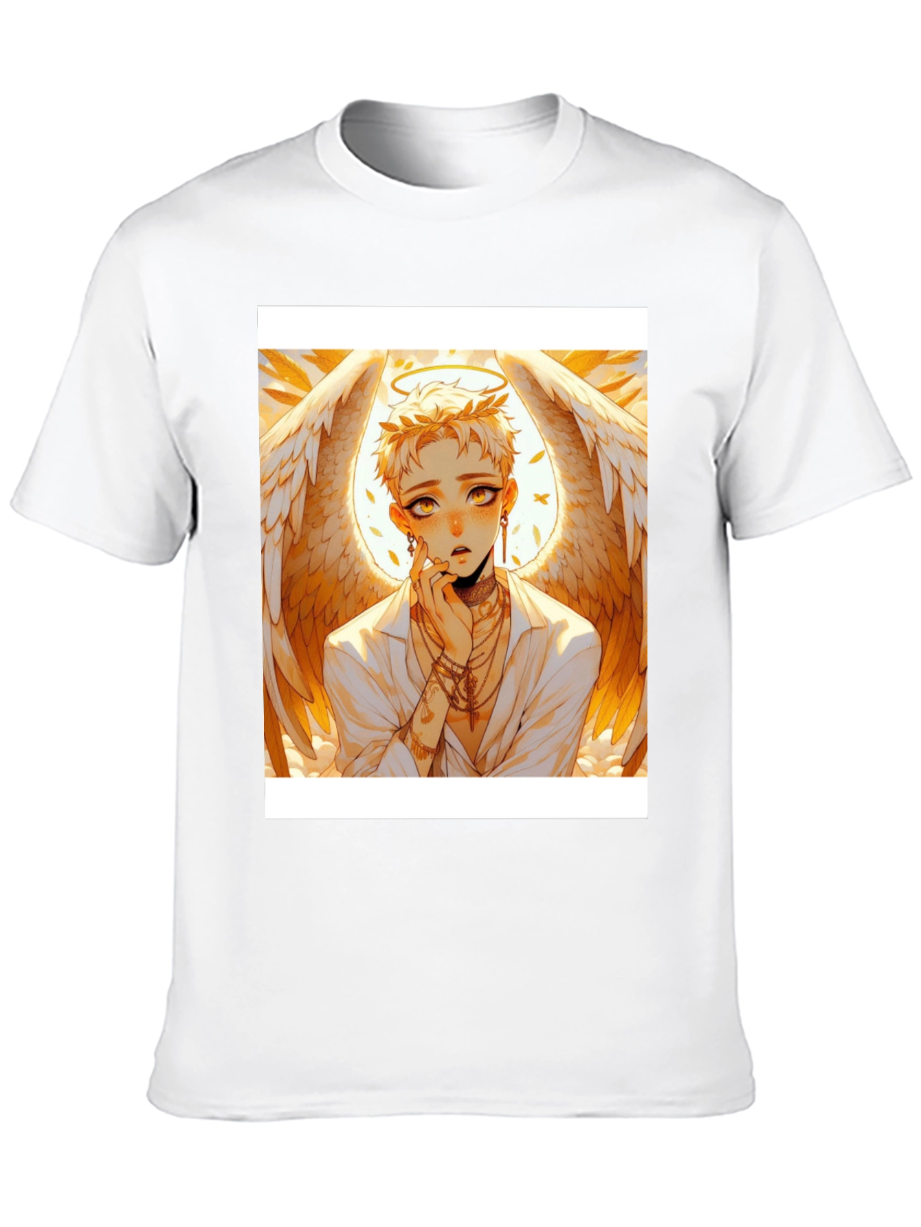 Black Anime Angel T-Shirt - Unique Graphic Tee for Style view 10