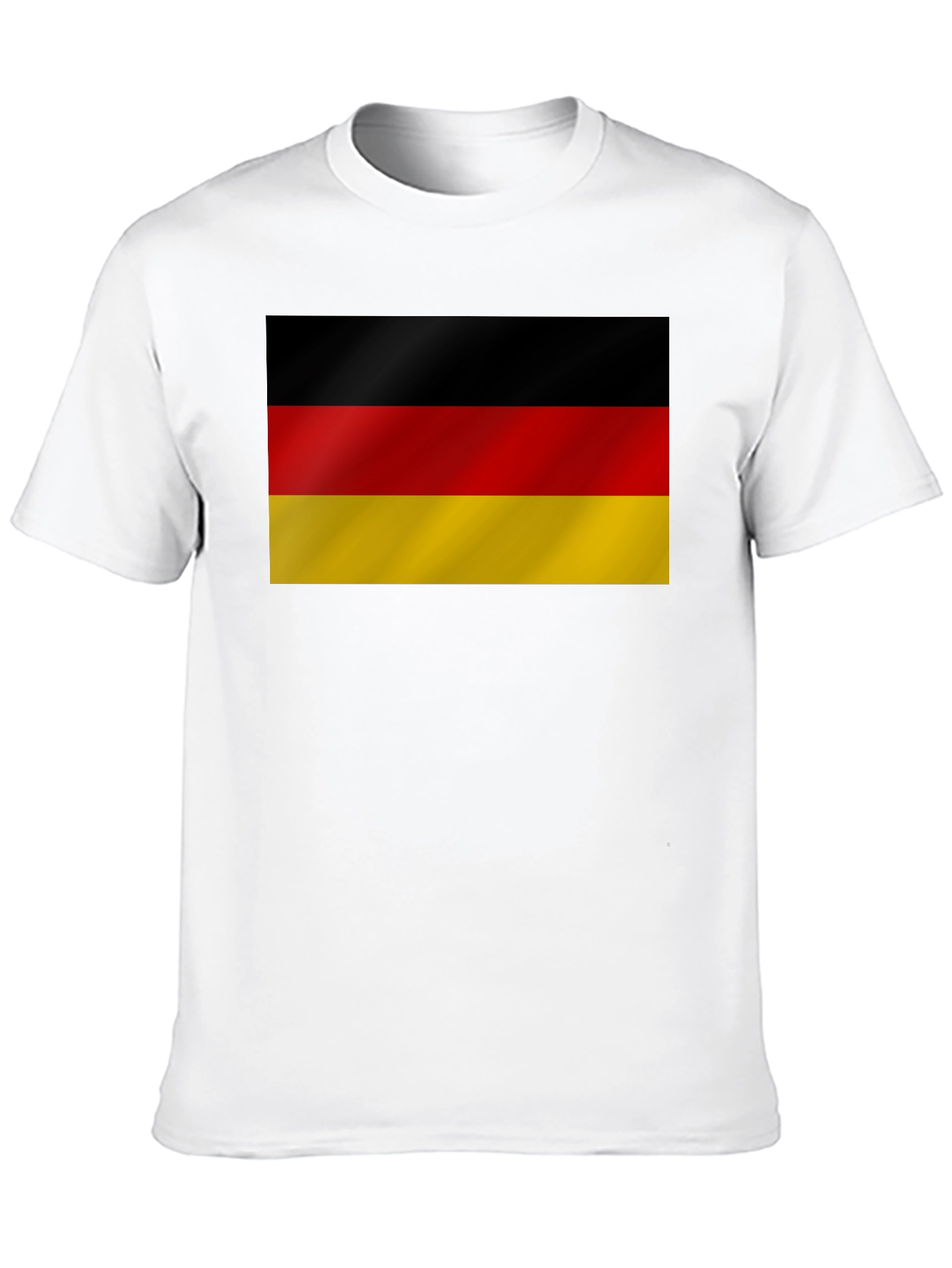 Black Germany Flag T-Shirt - Black Cotton Tee view 10